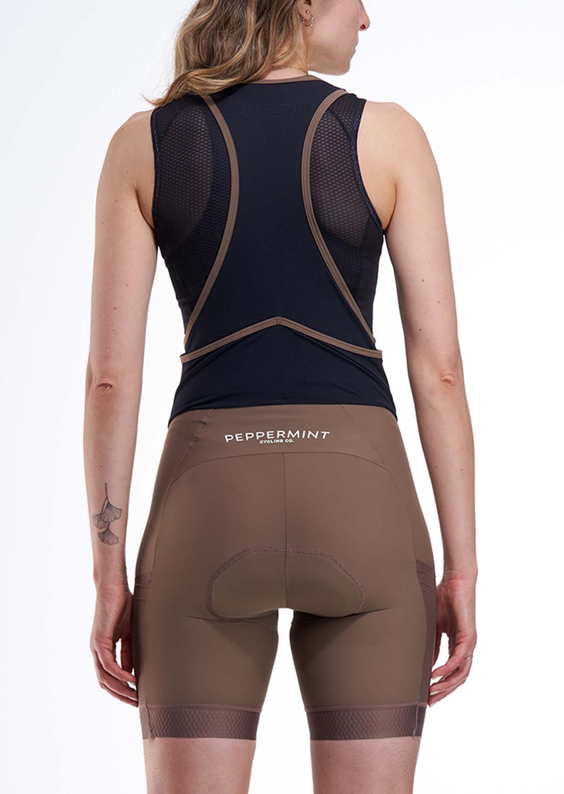 Peppermint Women's Signature Cargo Bib Shorts Cacao