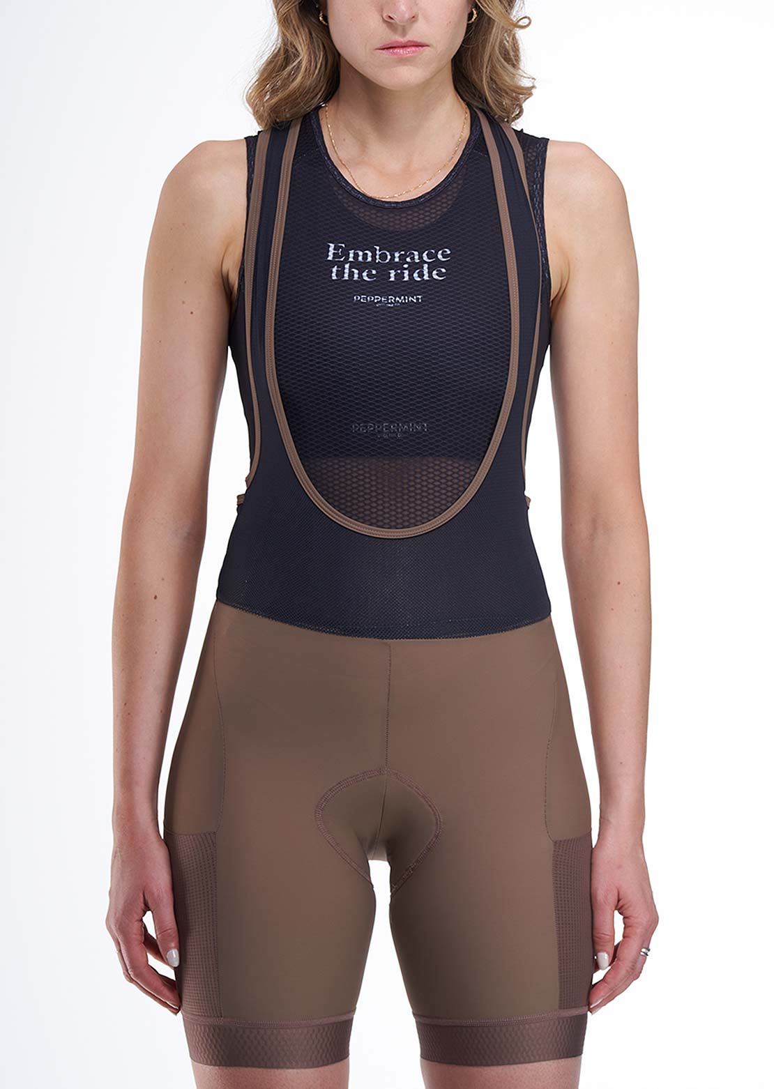 Peppermint Women's Signature Cargo Bib Shorts Cacao