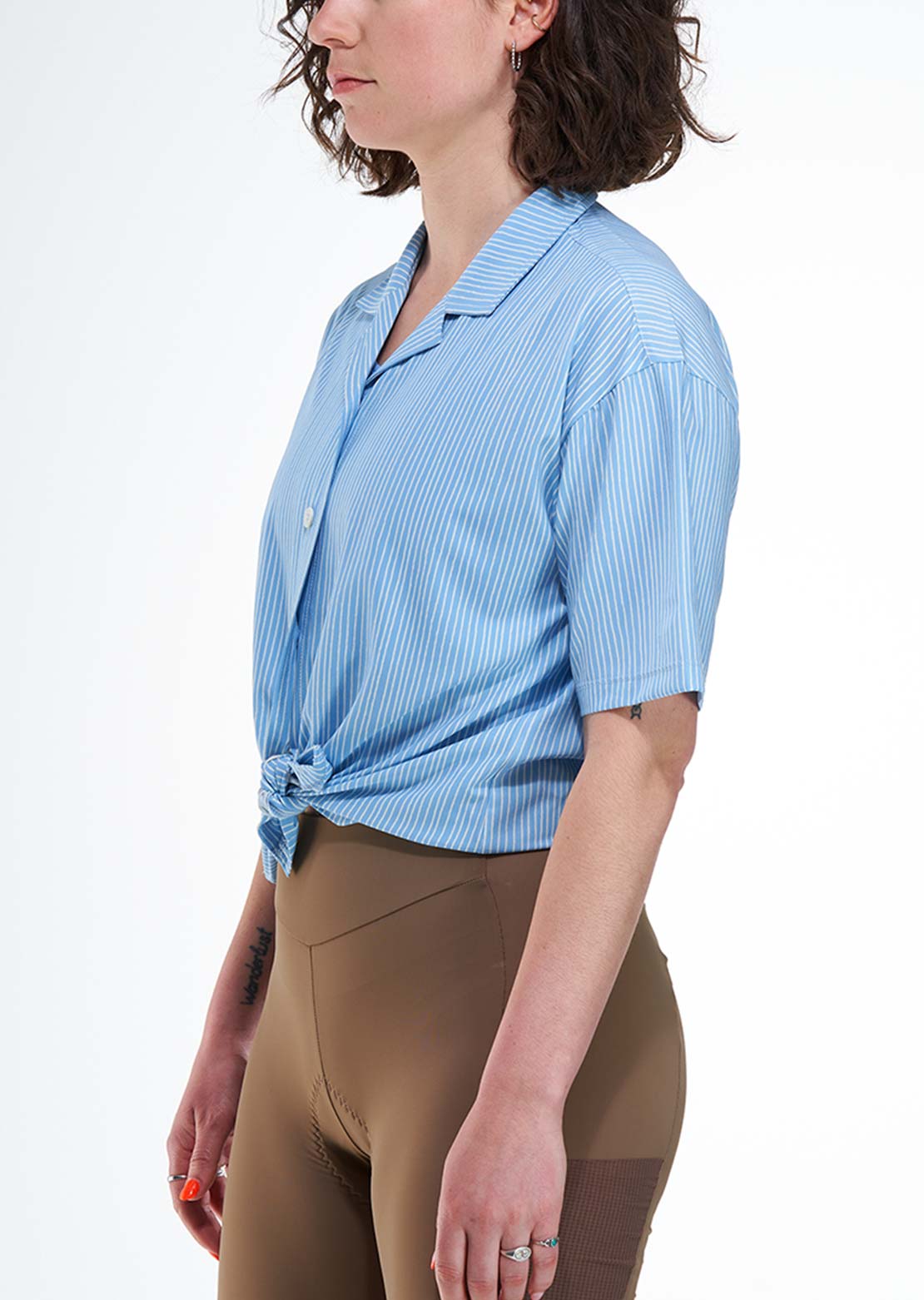 Peppermint Women's Signature Lightweight Shirt Stripes Blueberry