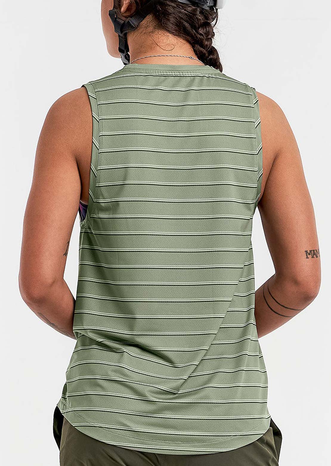 Peppermint Women's Trail Tank Stripe Rosemary