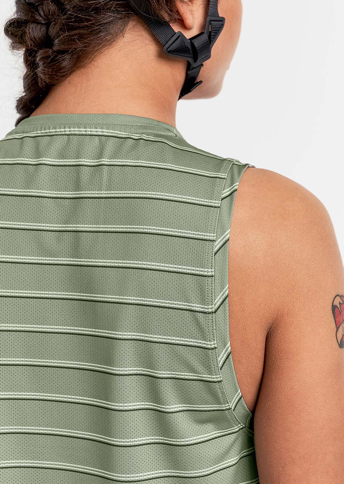 Peppermint Women's Trail Tank Stripe Rosemary
