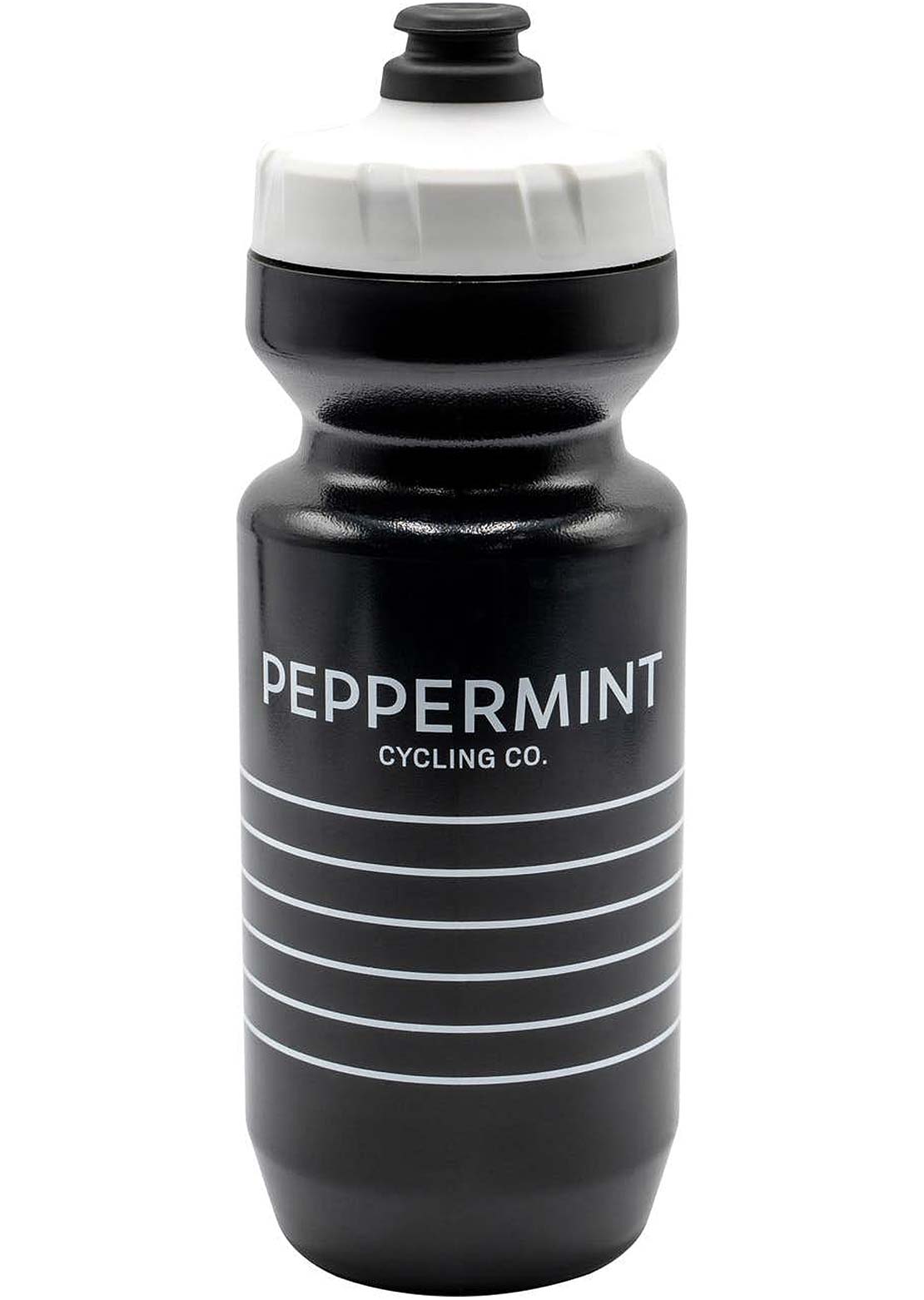 Peppermint Women&#39;s Water Bottle Black Stripes