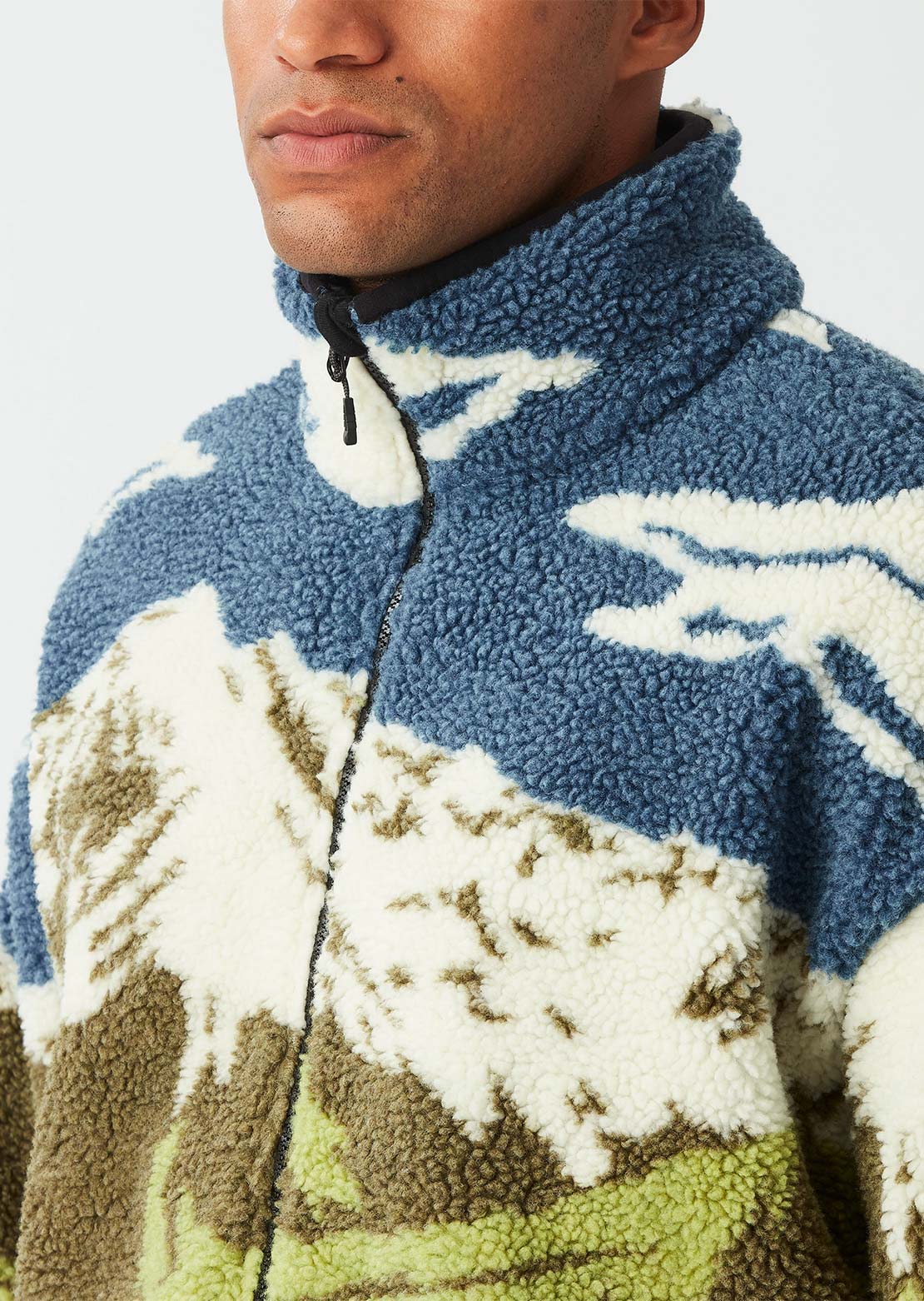 Picture Men's Hafdals Zip Fleece Cloudy Landscape Sherpa