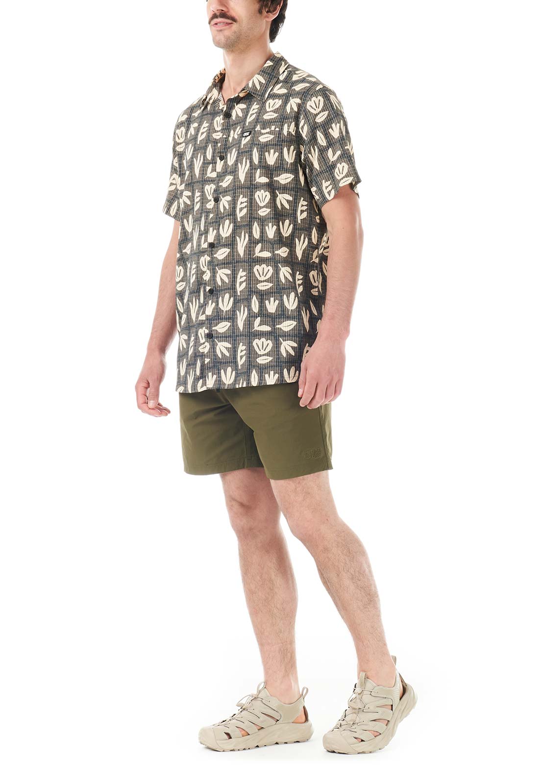 Picture Men's Klivox Printed Button Up Shirt Cedar Leaf Print