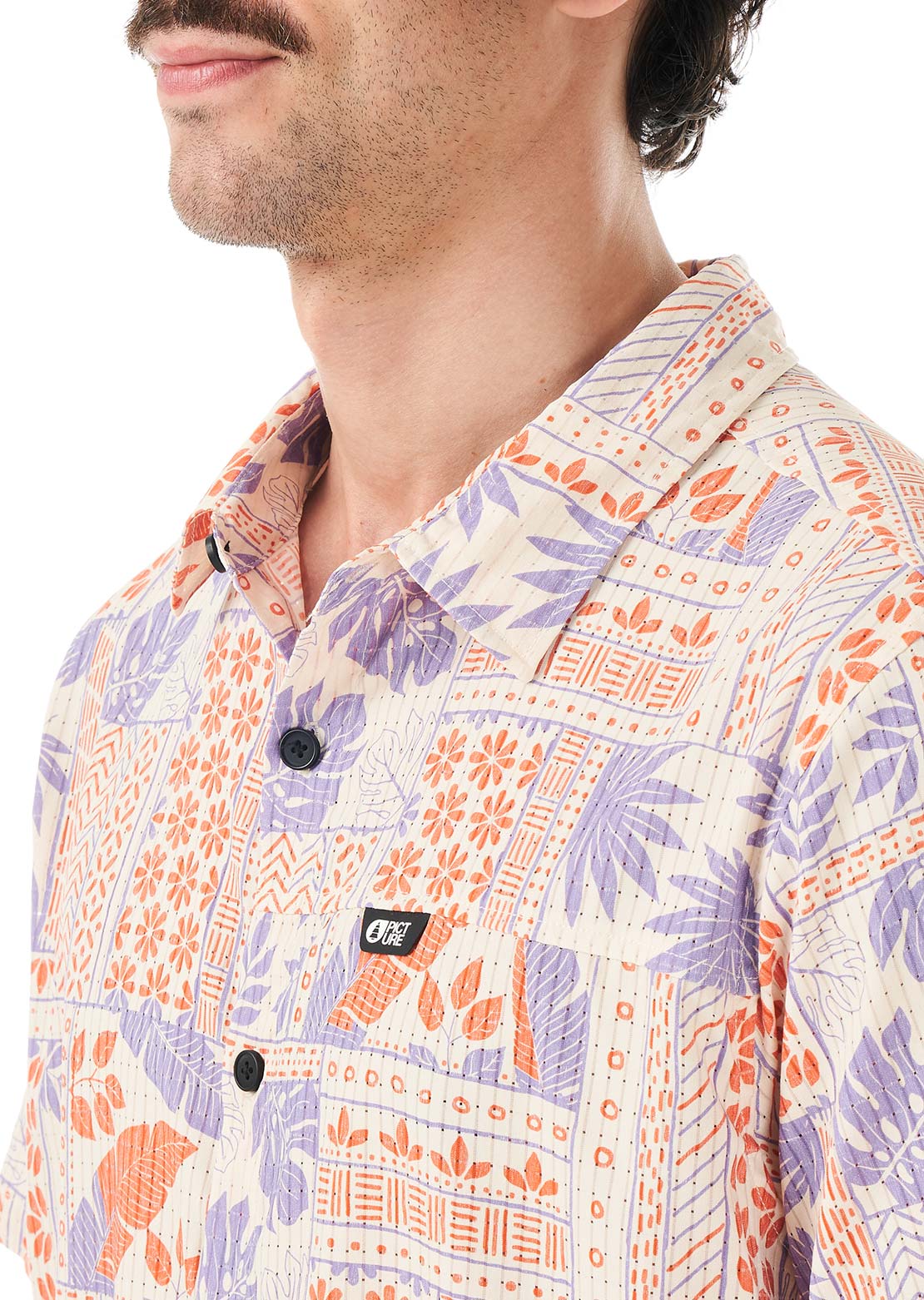 Picture Men's Klivox Printed Button Up Shirt Jungle Canopy Print