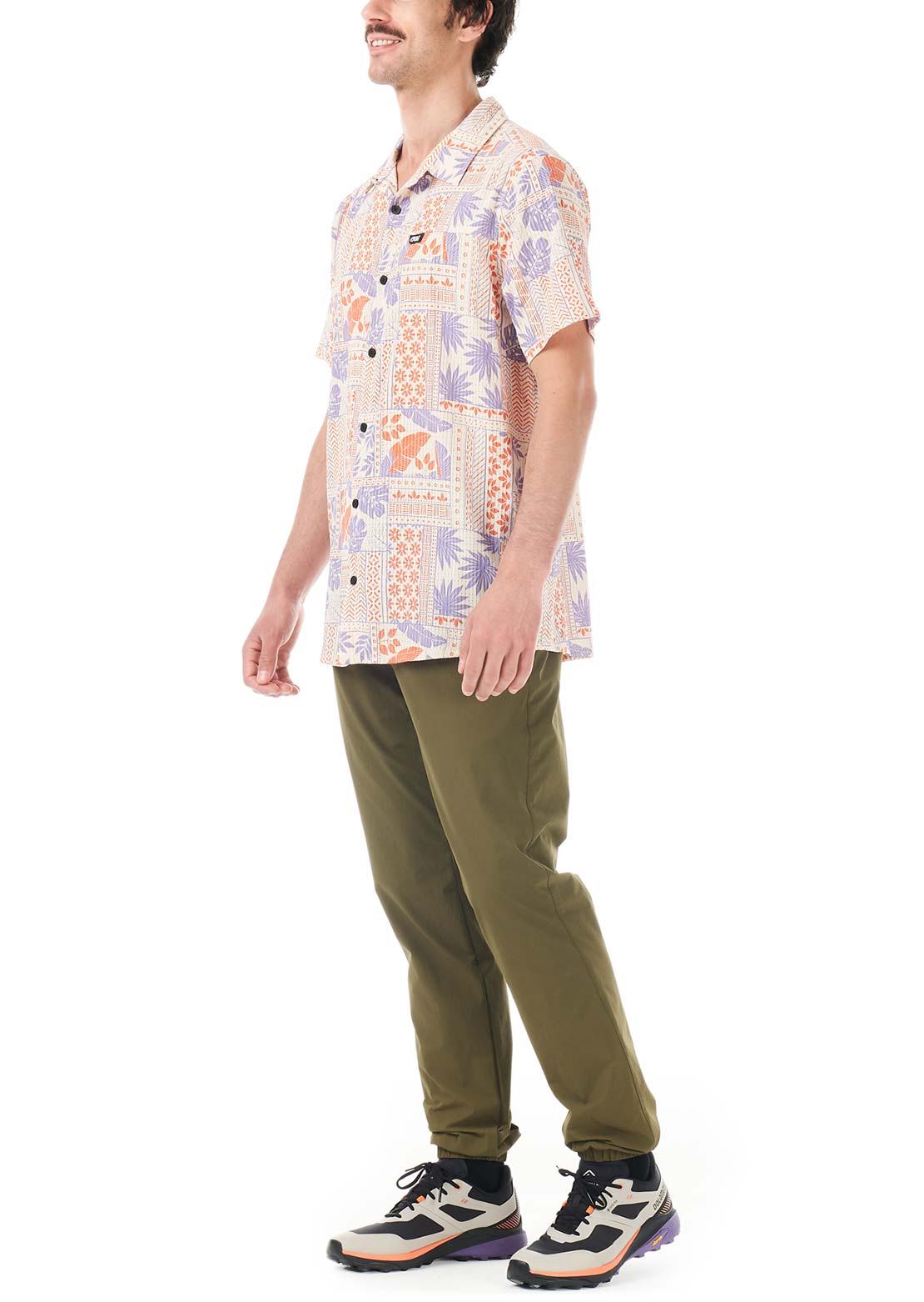Picture Men's Klivox Printed Button Up Shirt Jungle Canopy Print