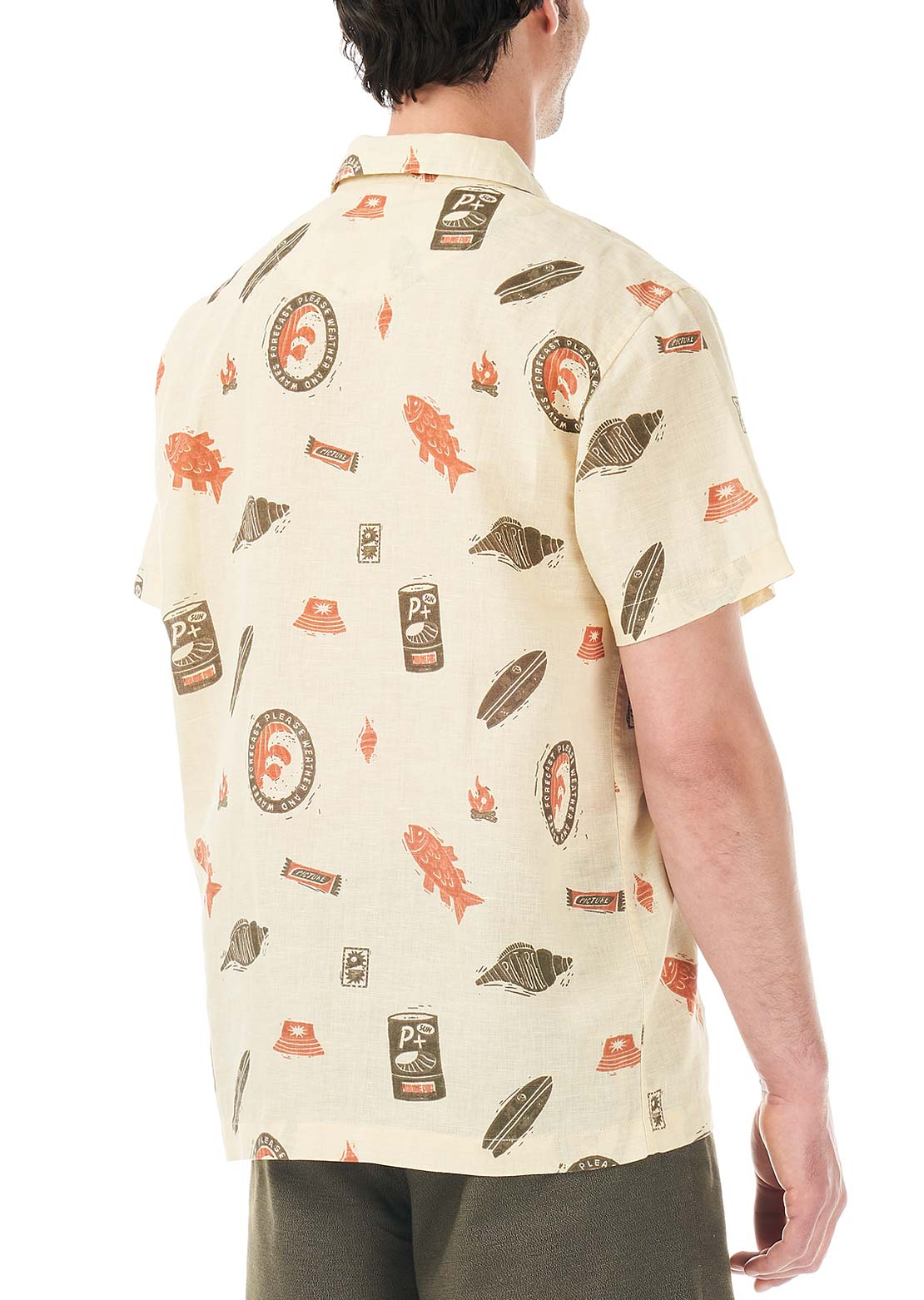 Picture Men's Mokara Button Up Shirt Ocean Rider Print