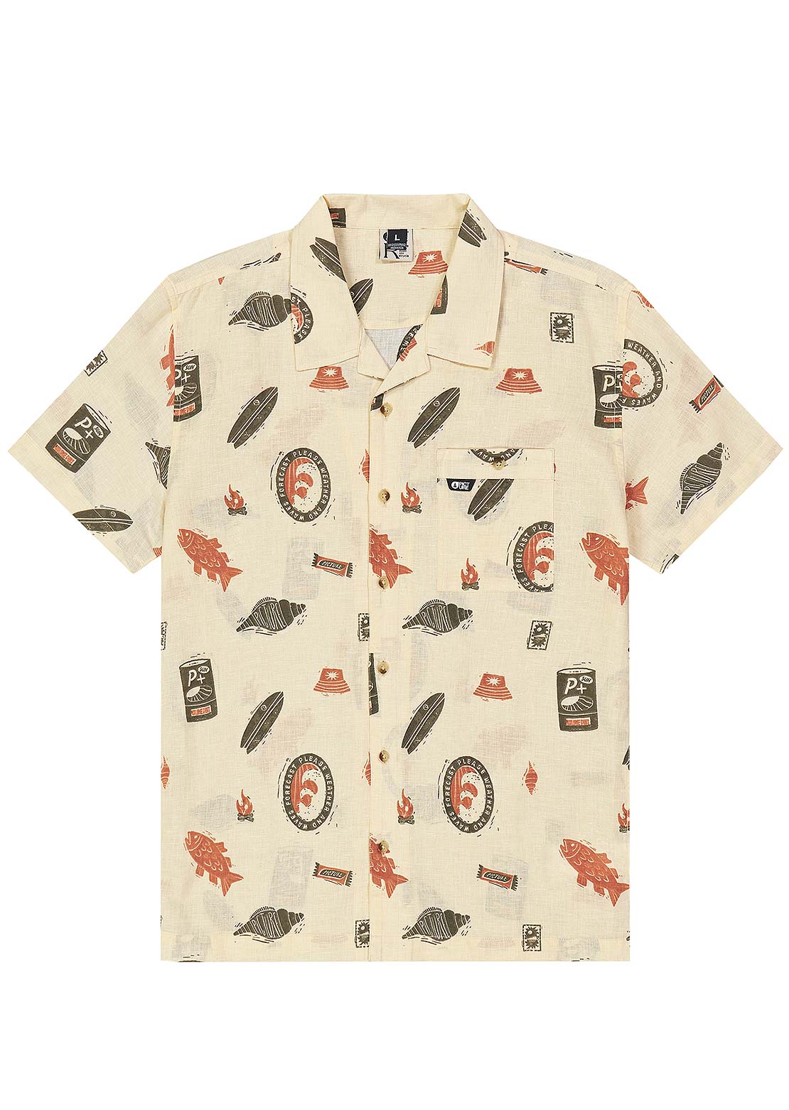 Picture Men's Mokara Button Up Shirt Ocean Rider Print