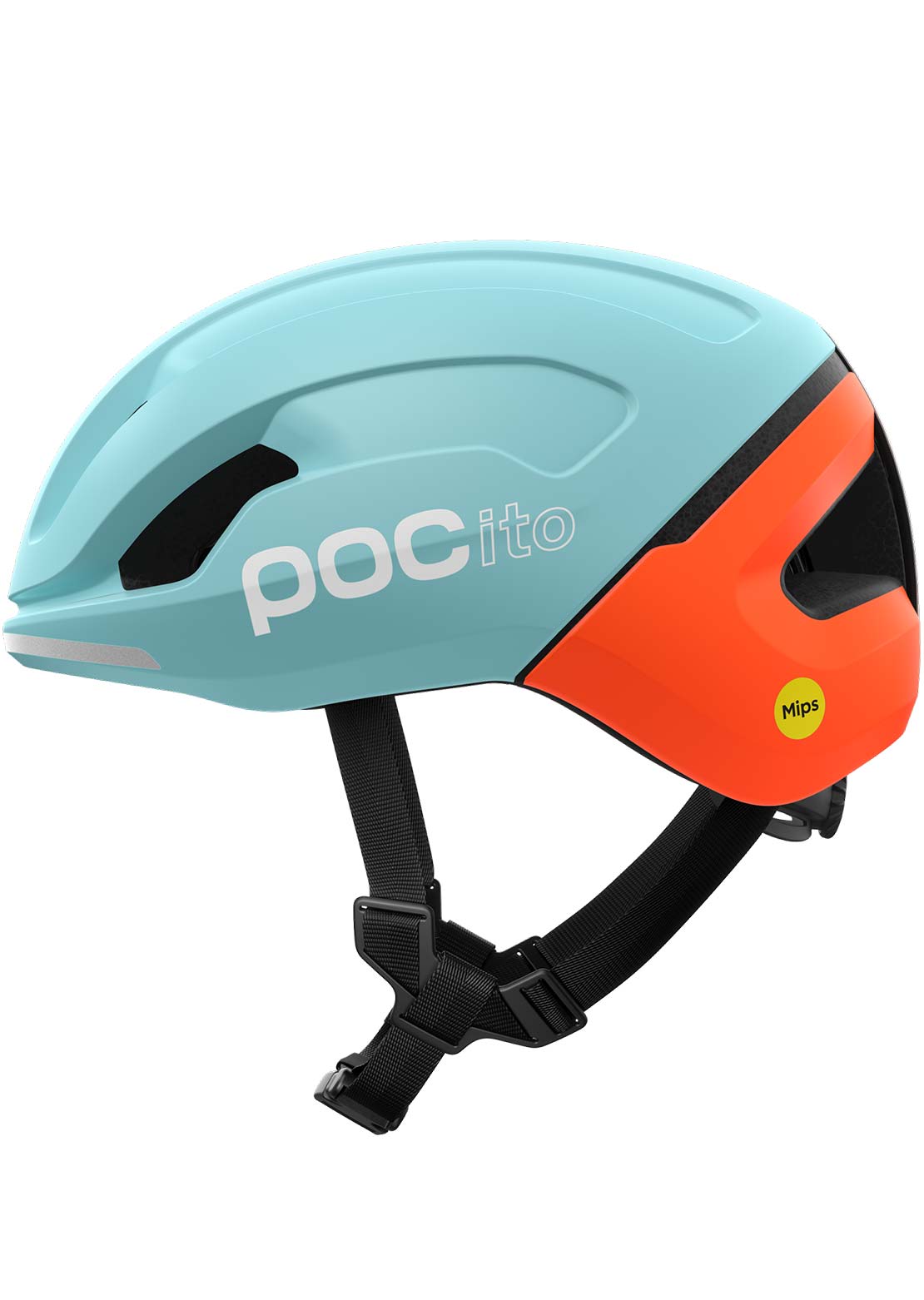 POC Junior Pocito Omne MIPS Mountain Bike Helmet Indicolite Blue Matt Carnalian Orange Matte