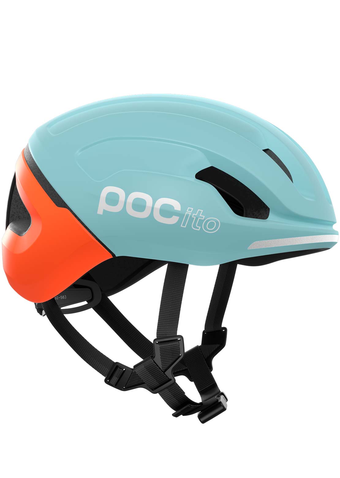 POC Junior Pocito Omne MIPS Mountain Bike Helmet Indicolite Blue Matt Carnalian Orange Matte