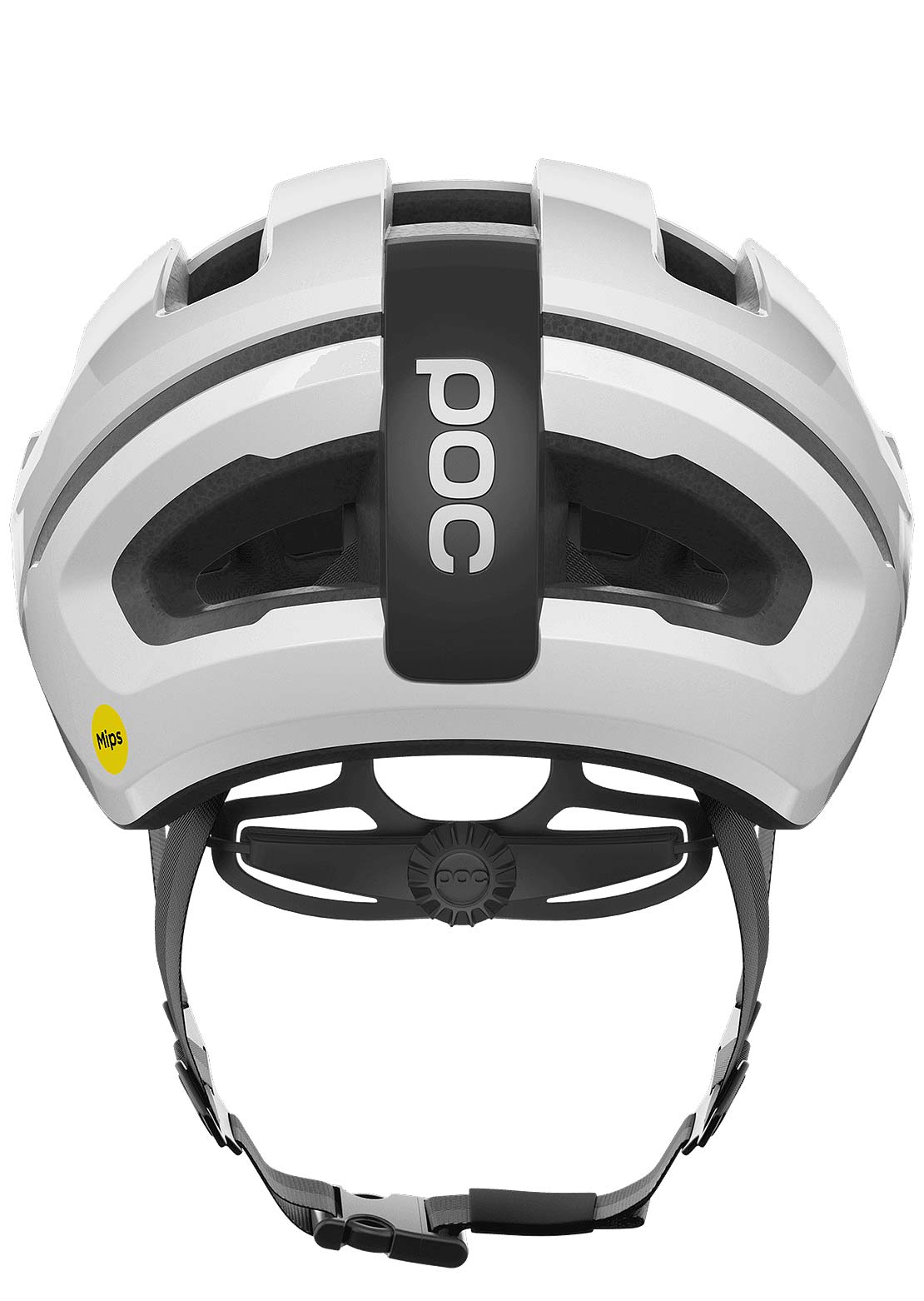 POC Unisex Omne Air MIPS Road Cycling Helmet Hydrogen White/Uranium Black Matt with Logo