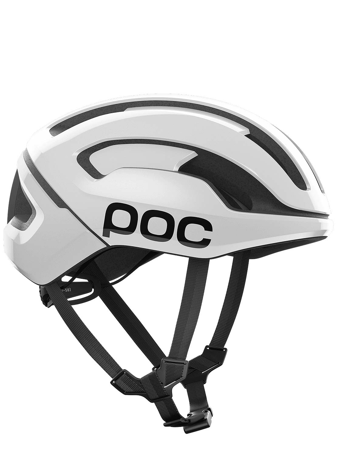 POC Unisex Omne Air MIPS Road Cycling Helmet Hydrogen White/Uranium Black Matt with Logo