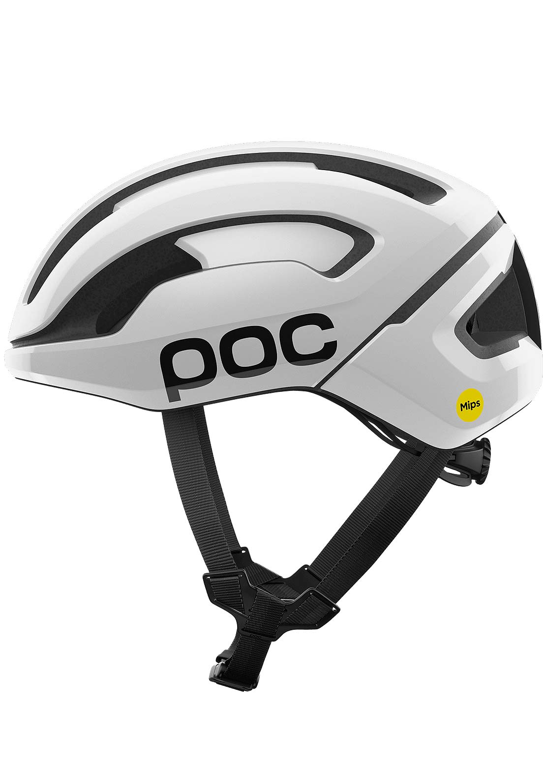 POC Unisex Omne Air MIPS Road Cycling Helmet Hydrogen White/Uranium Black Matt with Logo