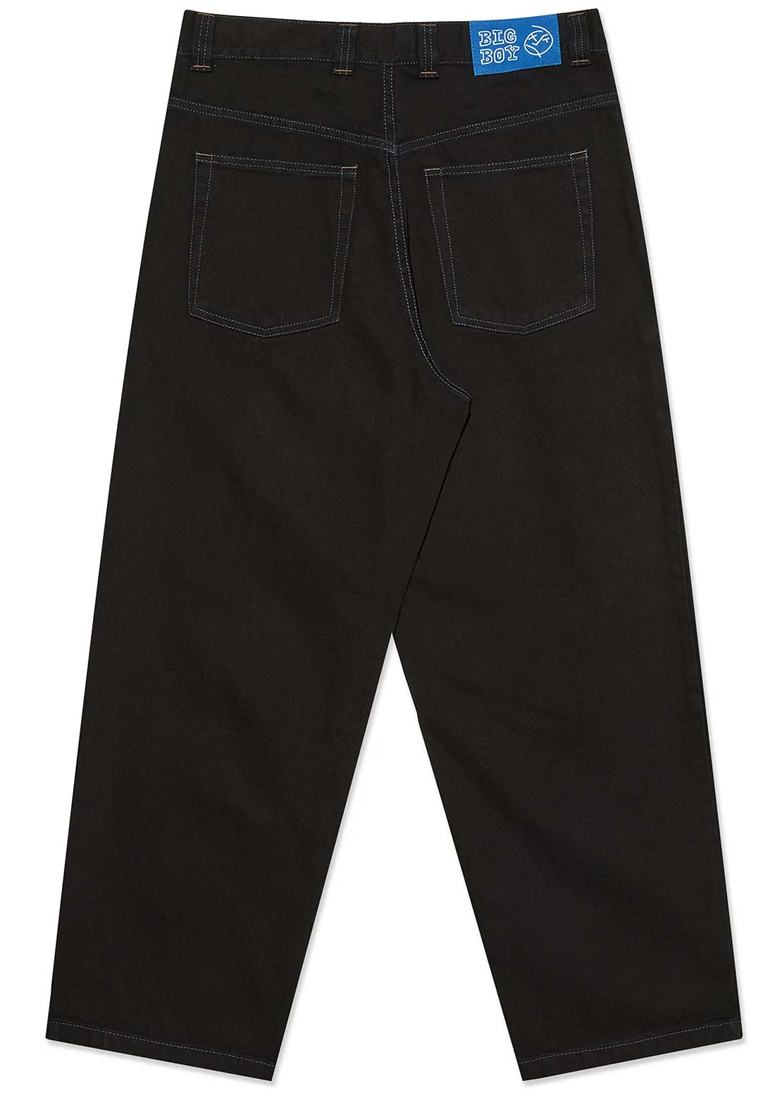 Polar Skate Co. Men's Big Boy Pants Black Blue Stitching