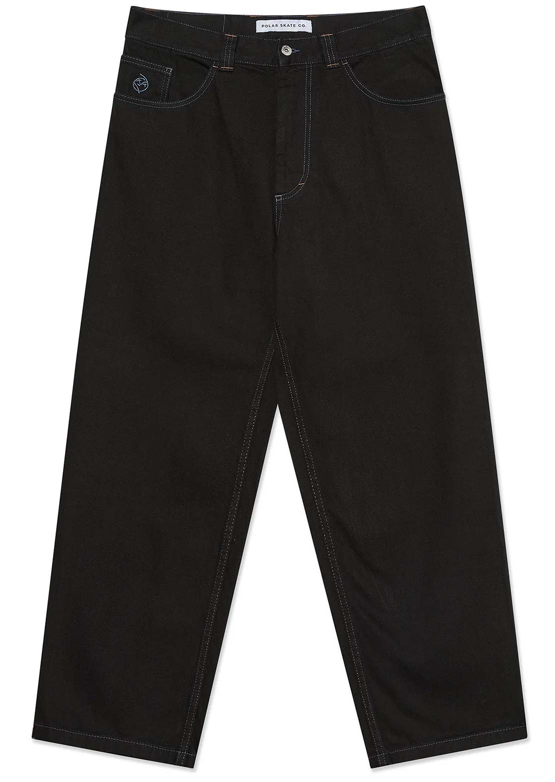 Polar Skate Co. Men's Big Boy Pants Black Blue Stitching