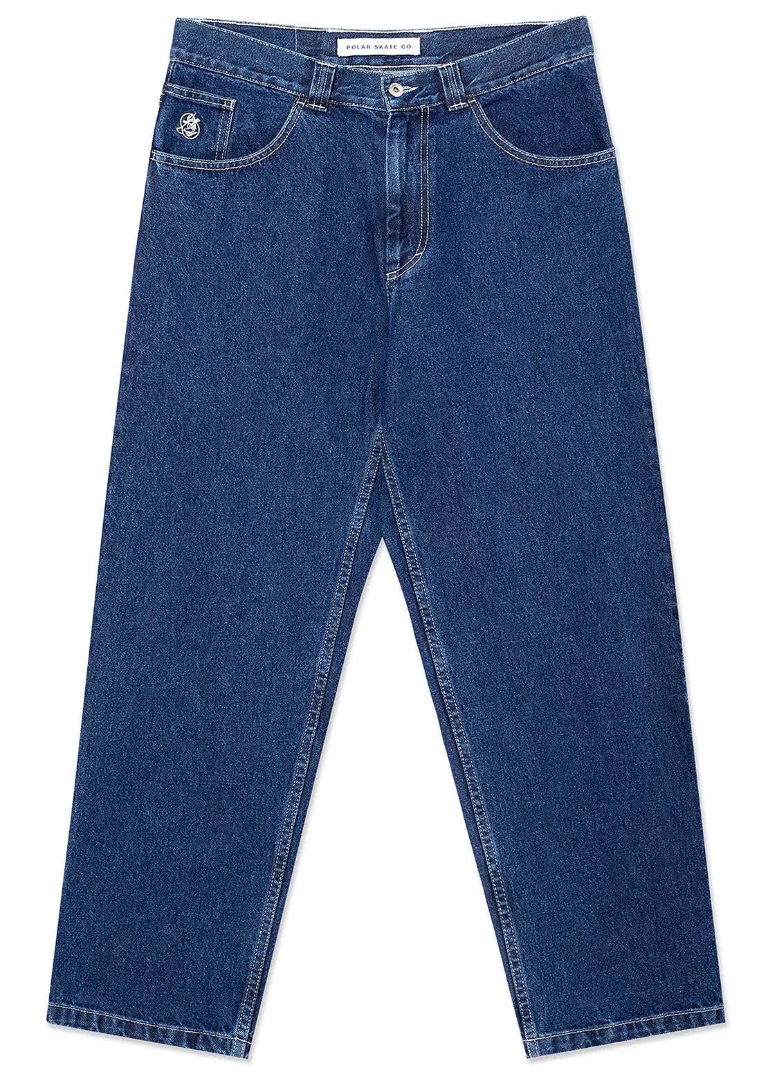 Polar Skate Co. Unisex 93 Pants Dark Blue with White Stitching