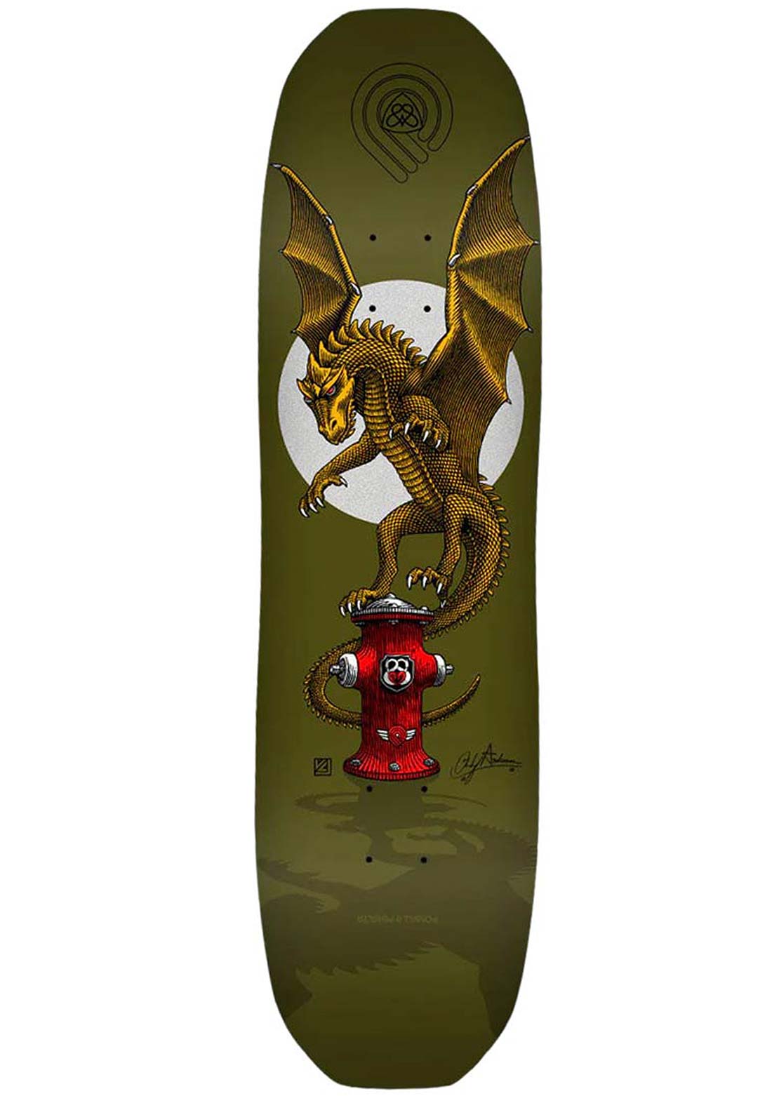 Powell Peralta Anderson Hydrant Skateboard Deck Olive