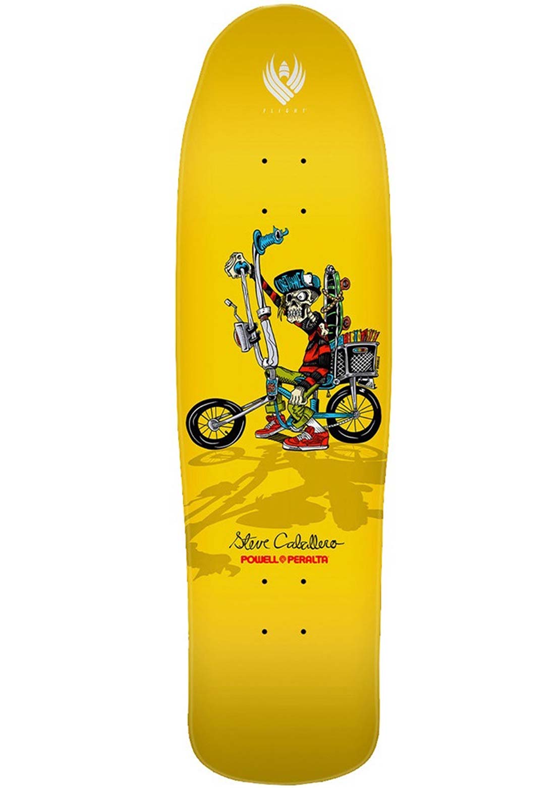 Powell Peralta Cab Chopper Bike Flight Skateboard Deck Yellow