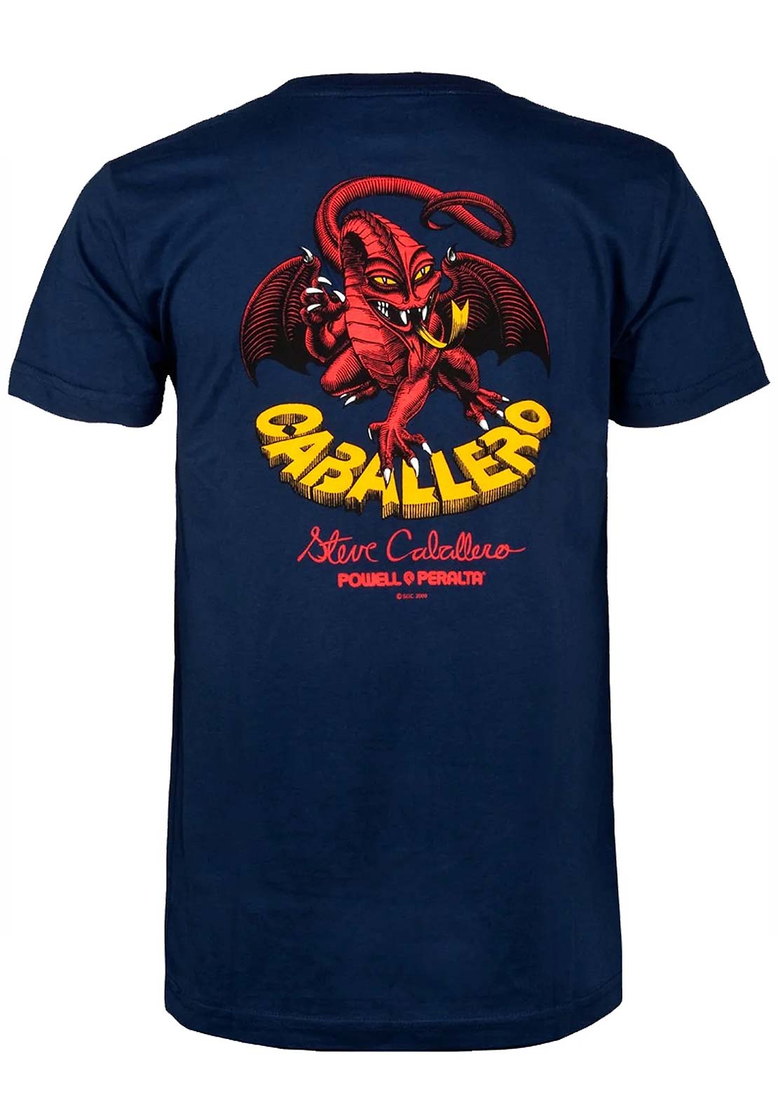 Powell-Peralta Unisex Caballero Classic Dragon II T-Shirt Navy