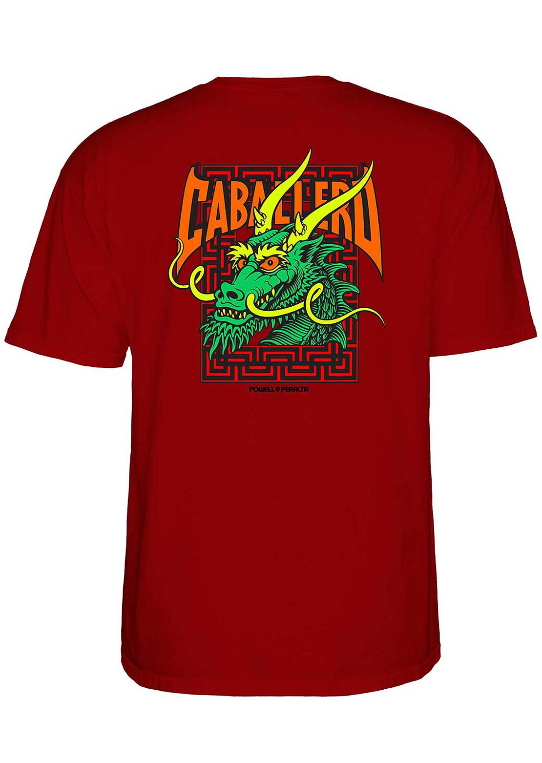 Powell-Peralta Unisex Caballero Street Dragon T-Shirt Garnet