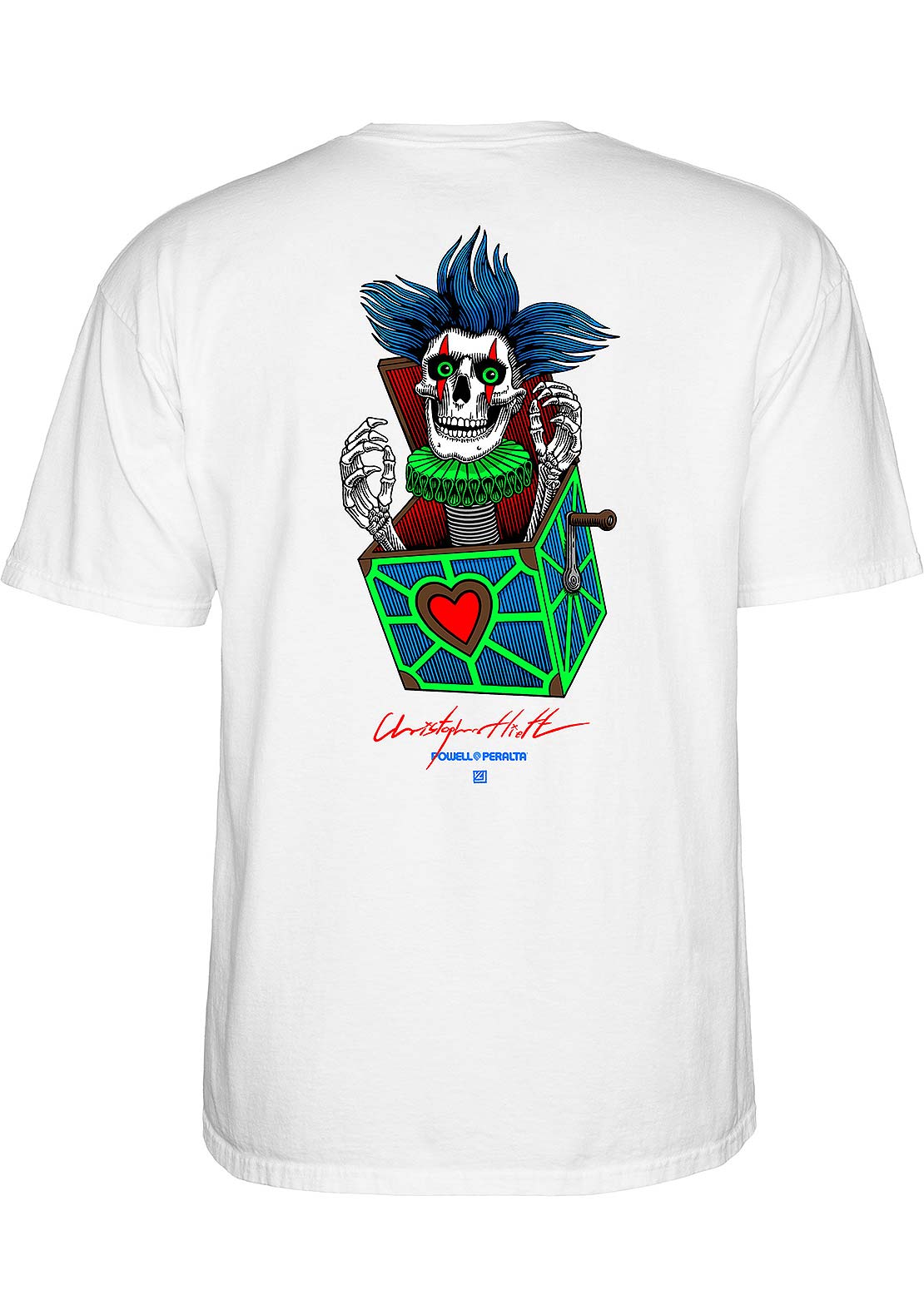 Powell-Peralta Unisex Hiett Skull T-Shirt White