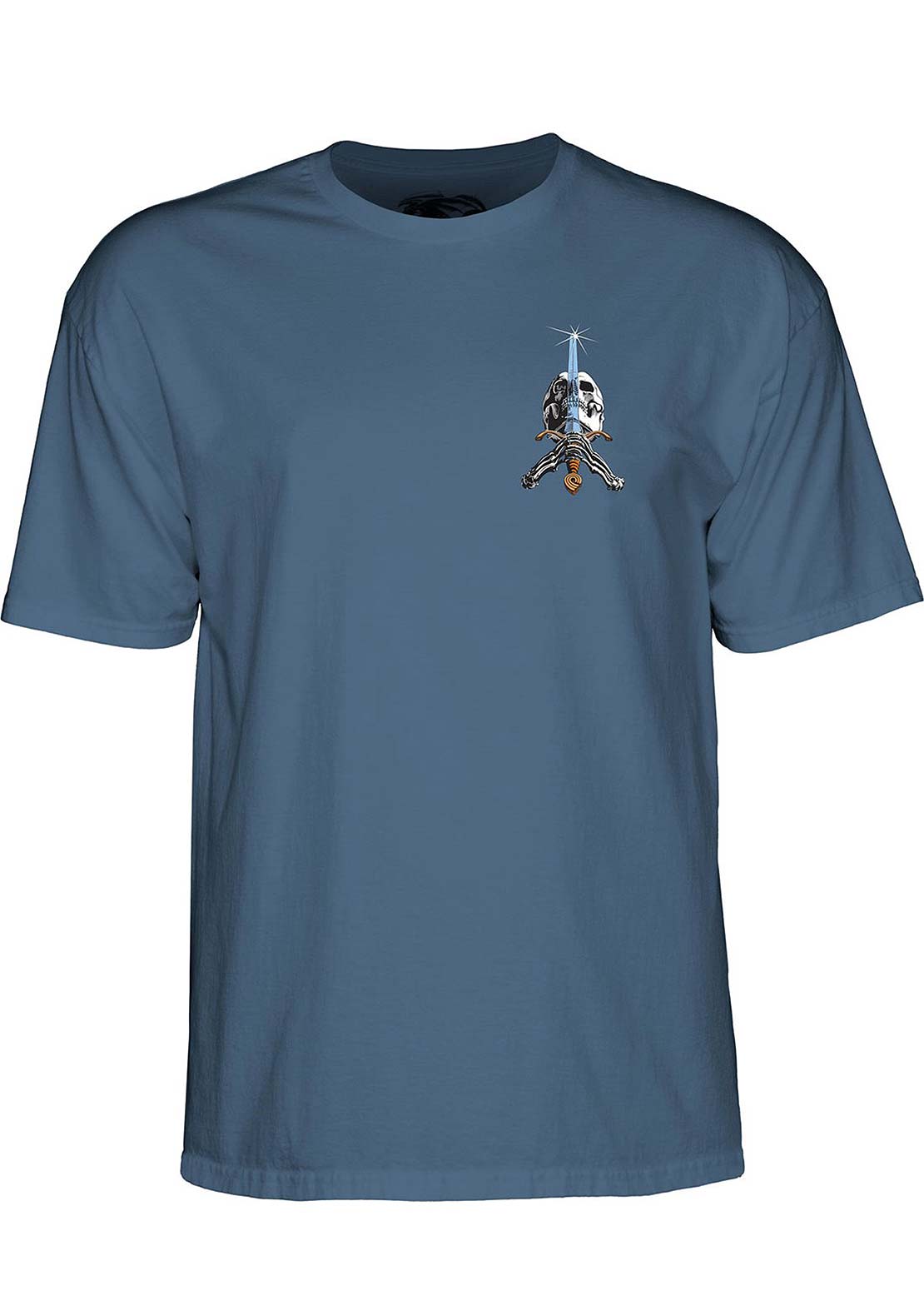 Powell-Peralta Unisex Skull & Sword T-Shirt Indigo Blue