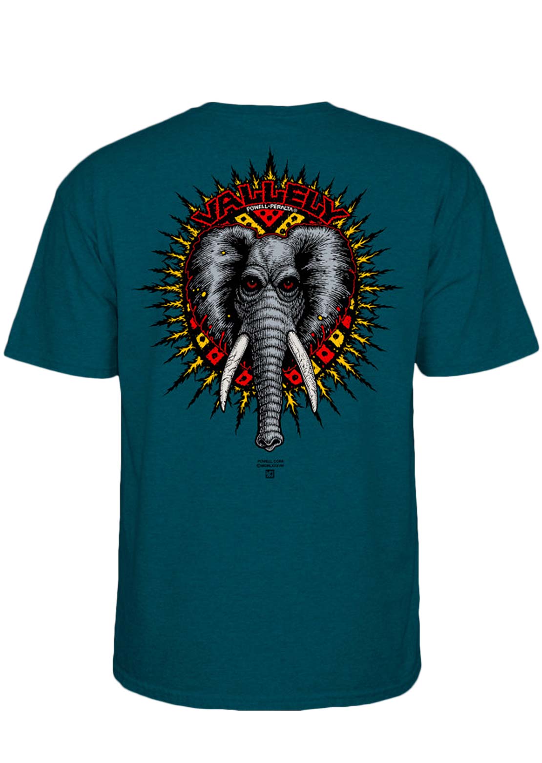 Powell-Peralta Unisex Vallely Elephant T-Shirt Midnight Teal
