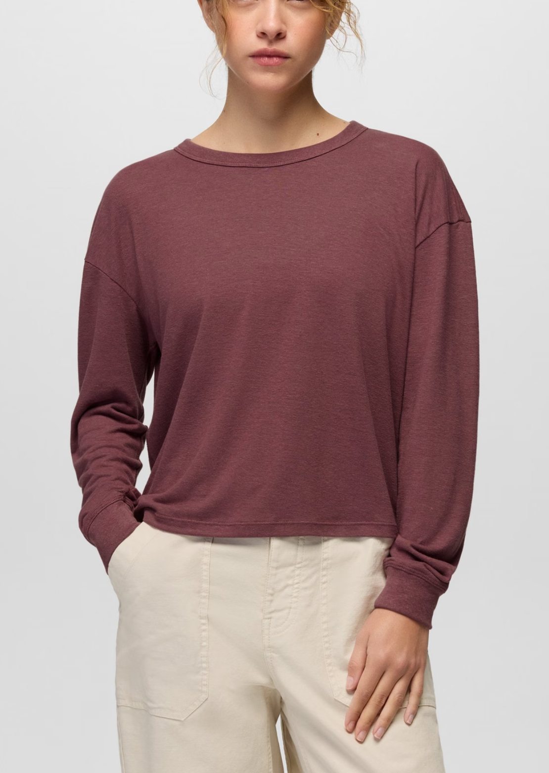 prAna Women's Cozy Up Long Sleeve Crew Sweater Newberry
