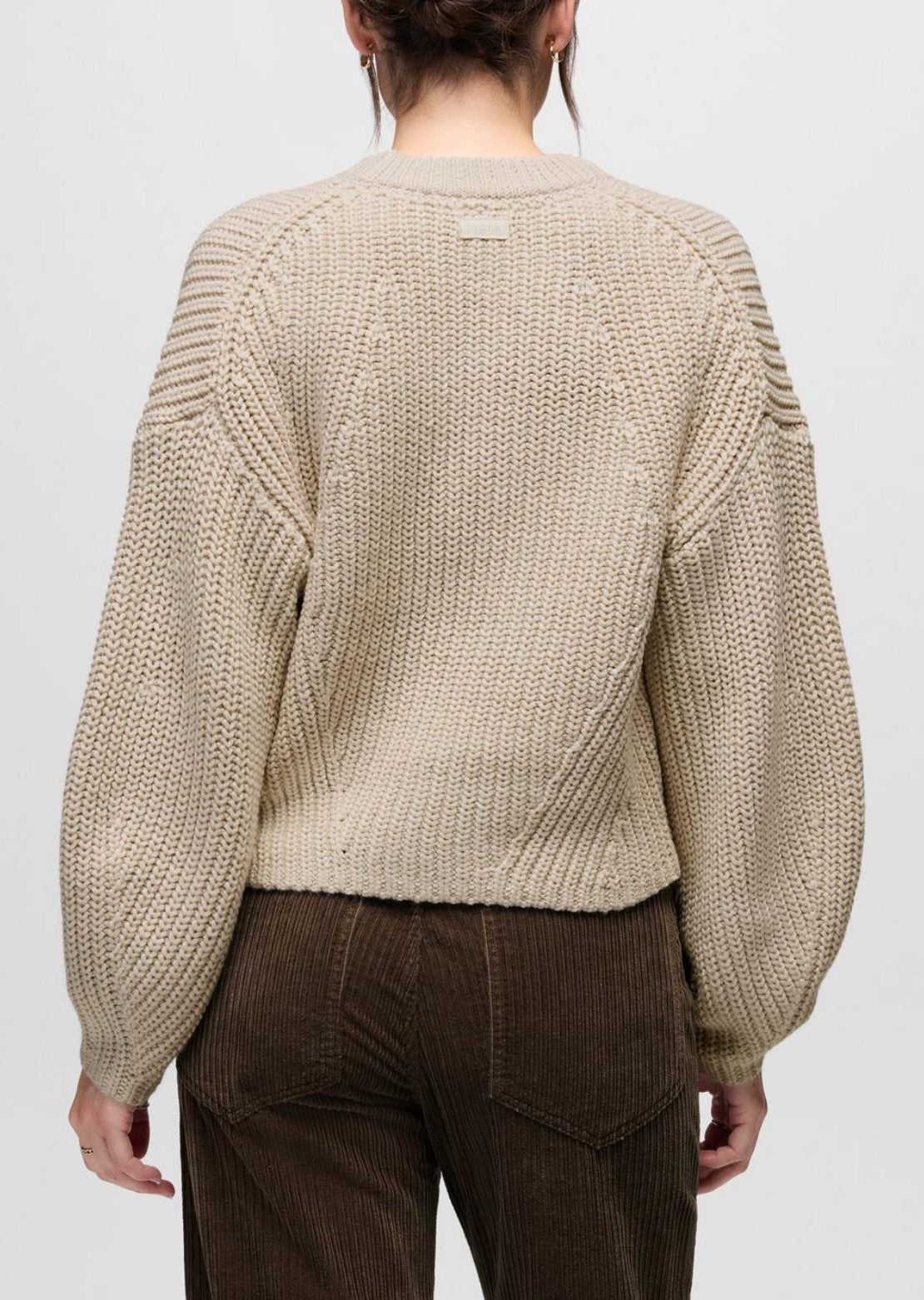 prAna Women's Sunday River Crewneck Sweater Beach Pebble