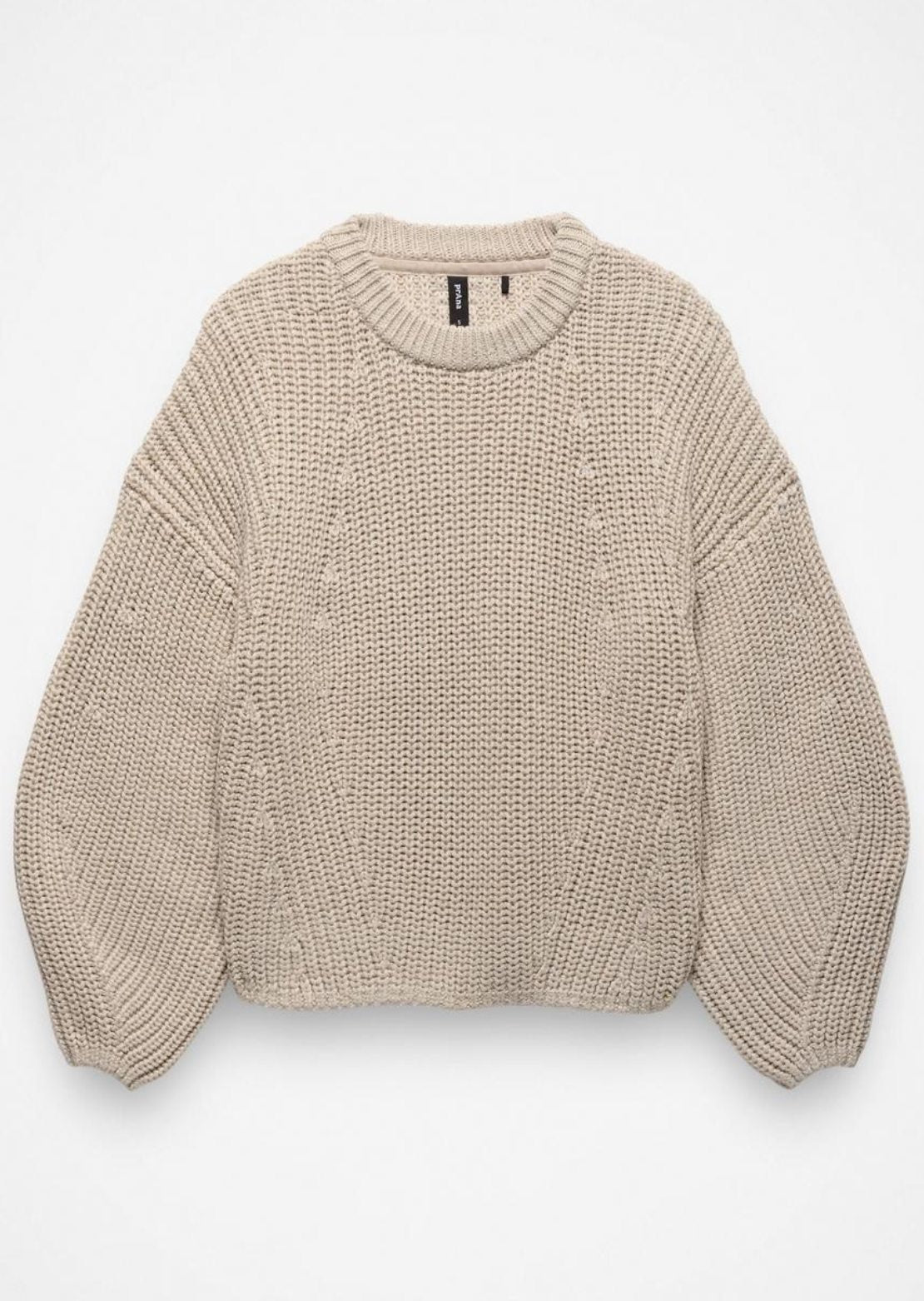 prAna Women's Sunday River Crewneck Sweater Beach Pebble