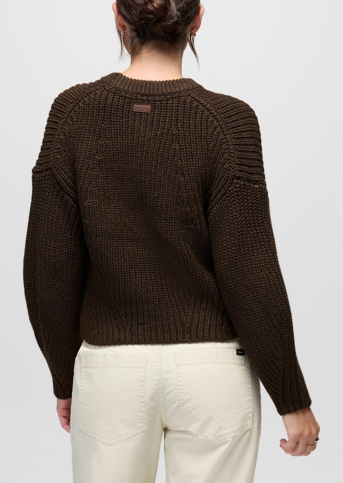 prAna Women's Sunday River Crewneck Sweater Dark Roast