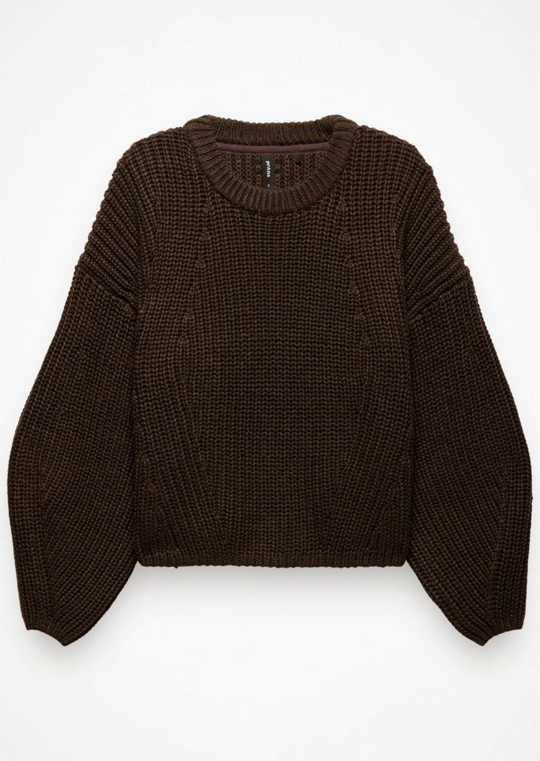 prAna Women's Sunday River Crewneck Sweater Dark Roast