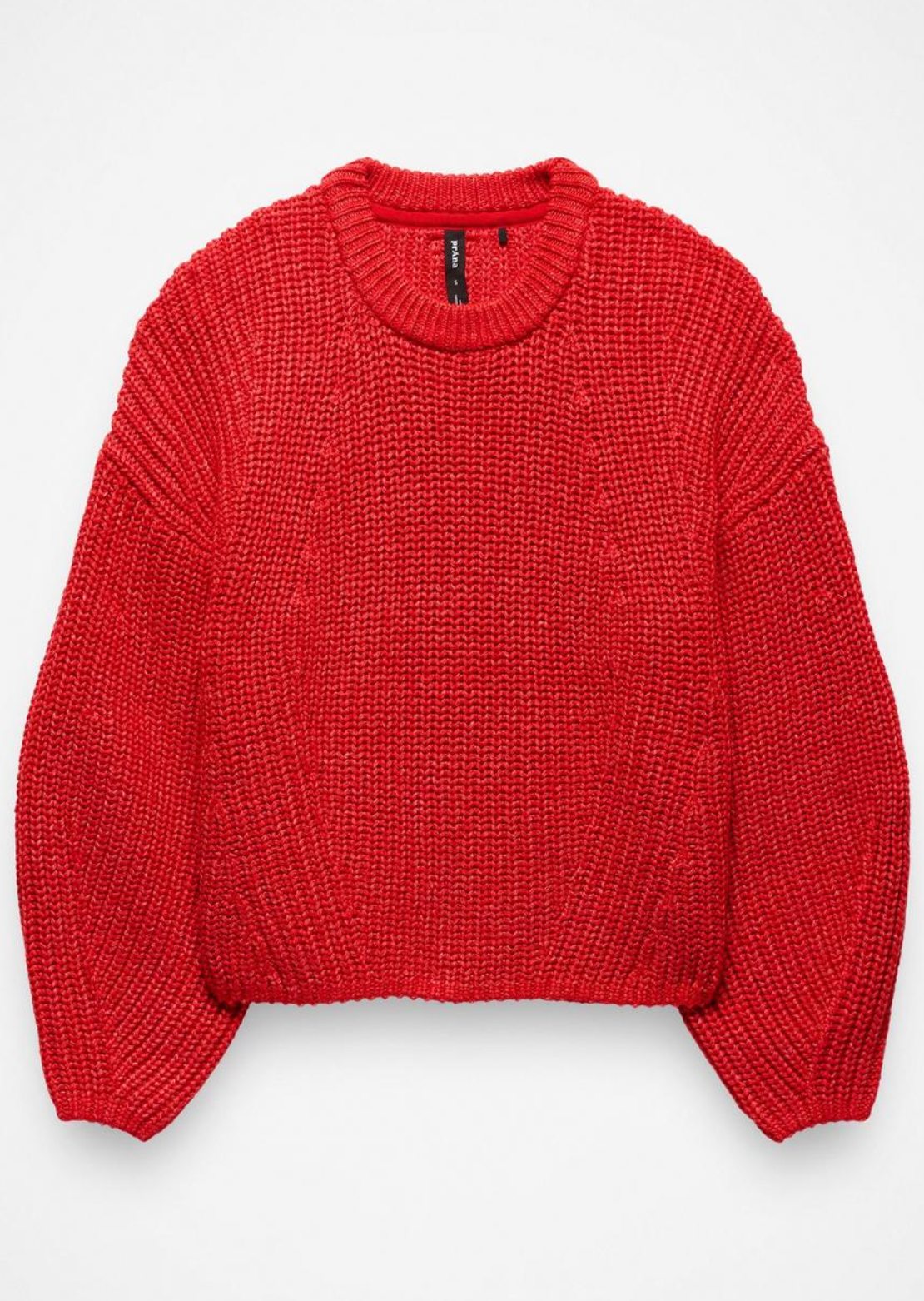 prAna Women's Sunday River Crewneck Sweater Pikes Red