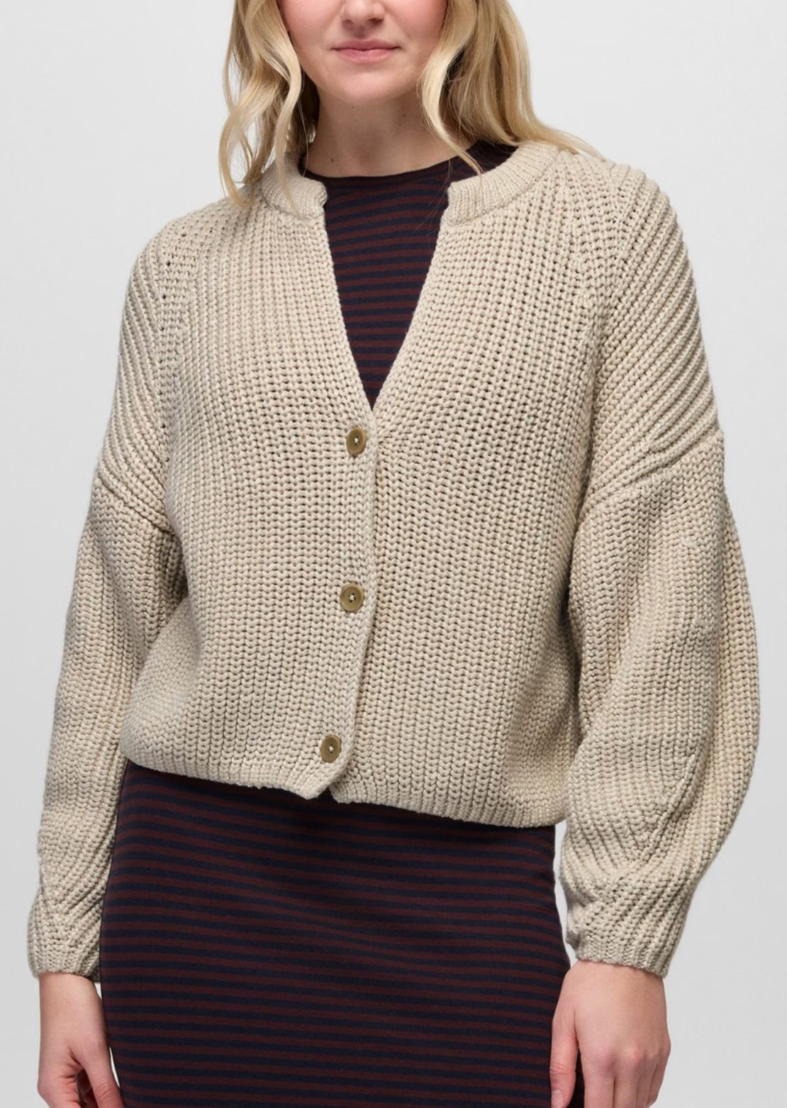 prAna Women's Sunday River Short Cardigan Beach Pebble