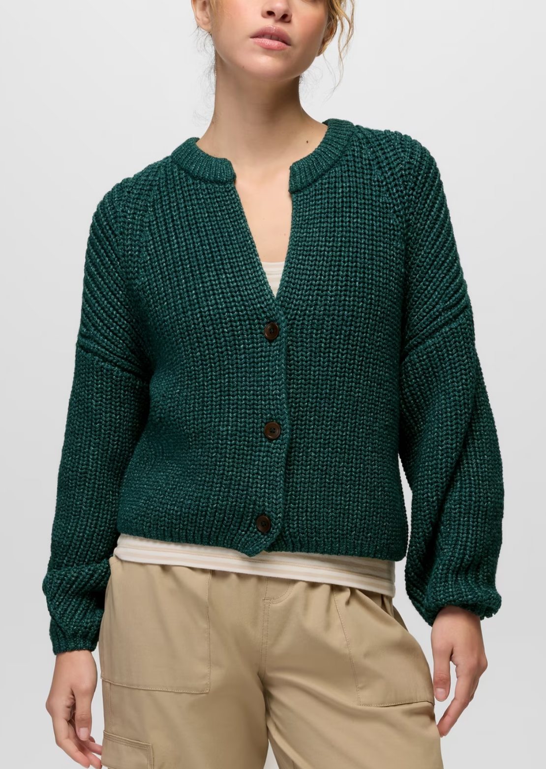 prAna Women's Sunday River Short Cardigan Coast
