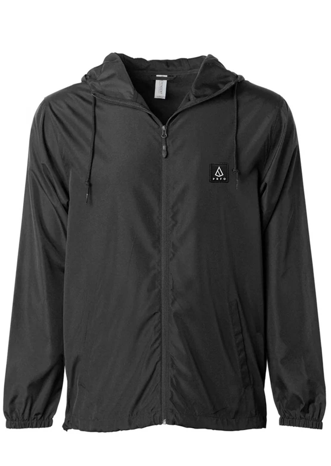 PRFO Sports Lightweight Patch Windbreaker Jacket Black