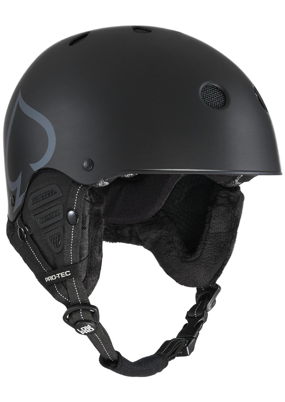 Pro-Tec Unisex Low Pro Snow Helmet Black Matte
