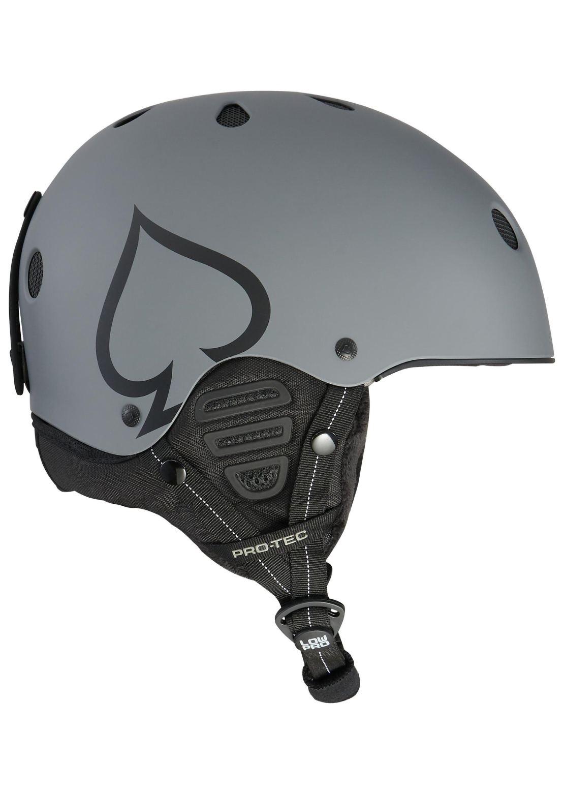 Pro-Tec Unisex Low Pro Snow Helmet Grey Matte