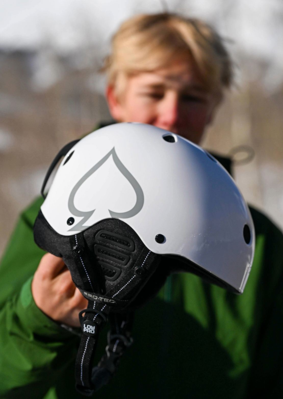 Pro-Tec Unisex Low Pro Snow Helmet White Gloss