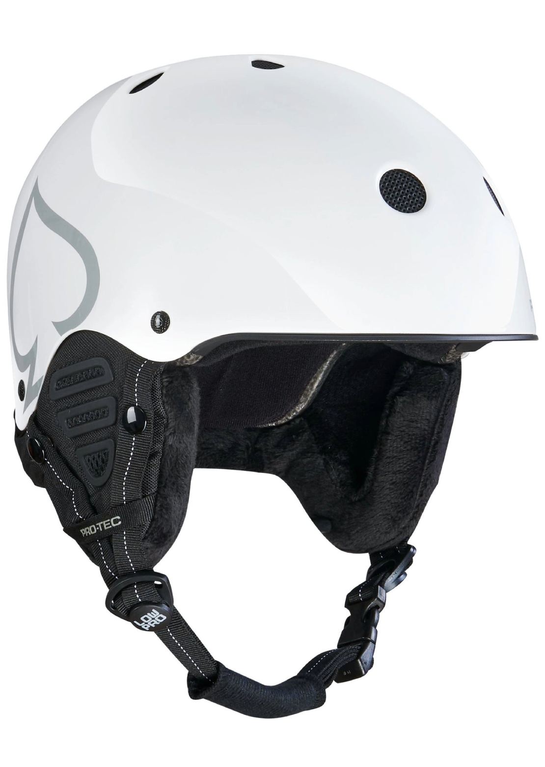 Pro-Tec Unisex Low Pro Snow Helmet White Gloss