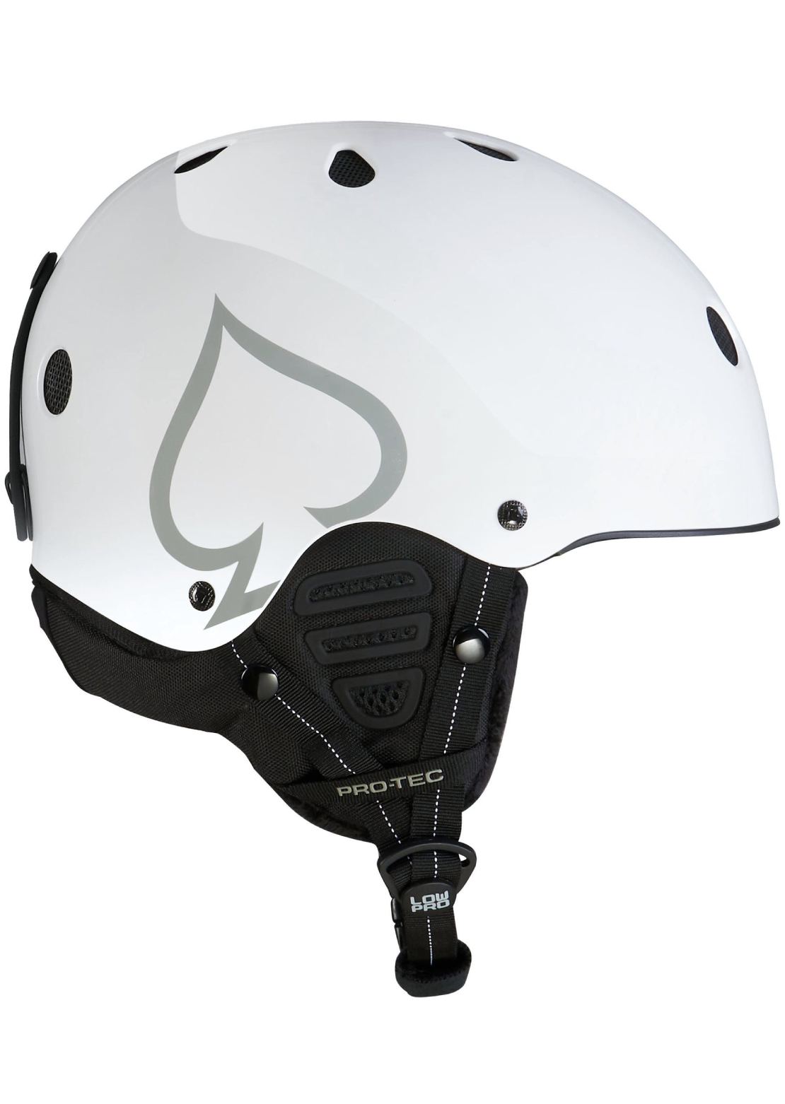 Pro-Tec Unisex Low Pro Snow Helmet White Gloss