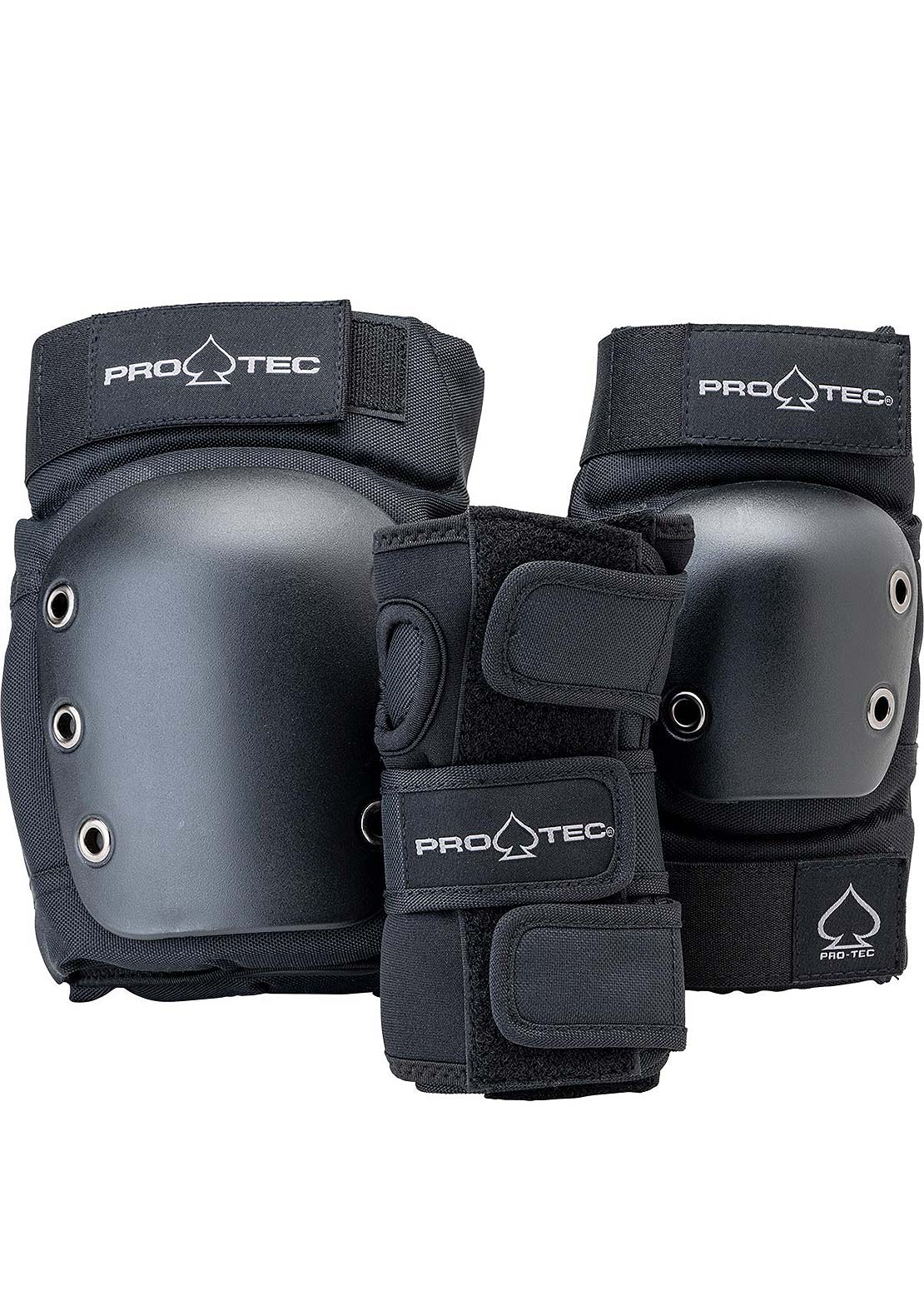 Pro-Tec Unisex Street Adult 3 Pack Pad Set Open Black
