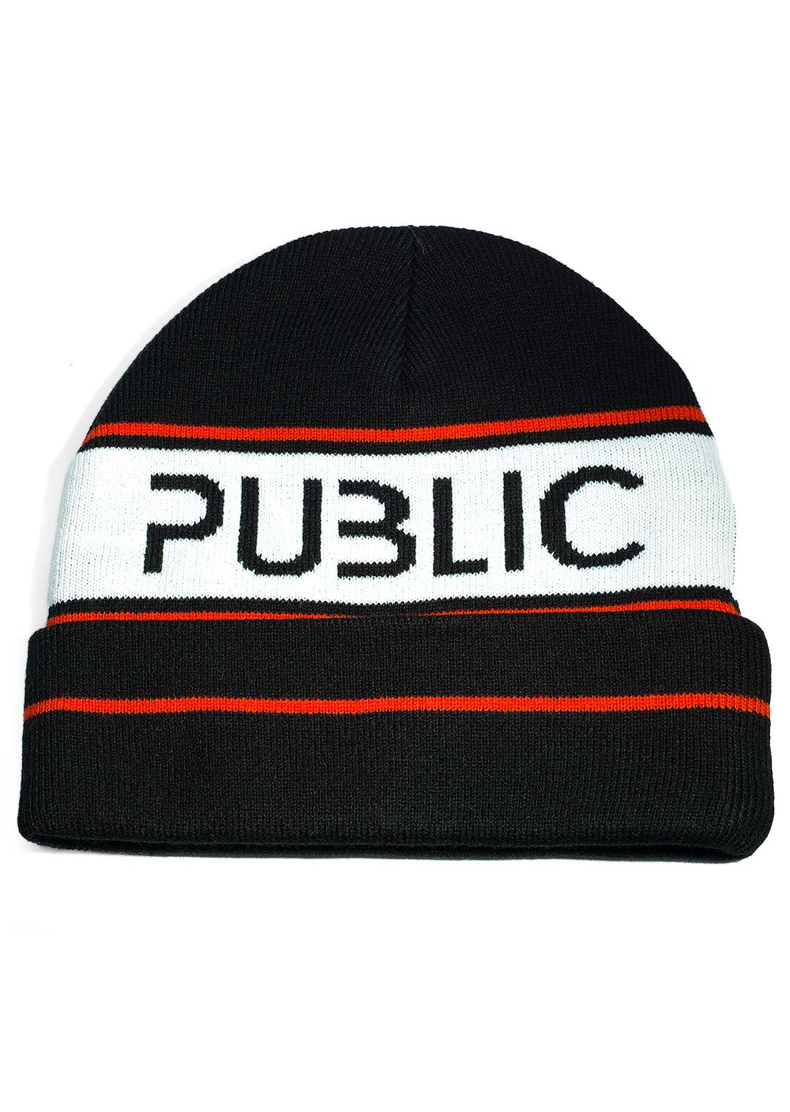 Public Unisex Retro Beanie Black