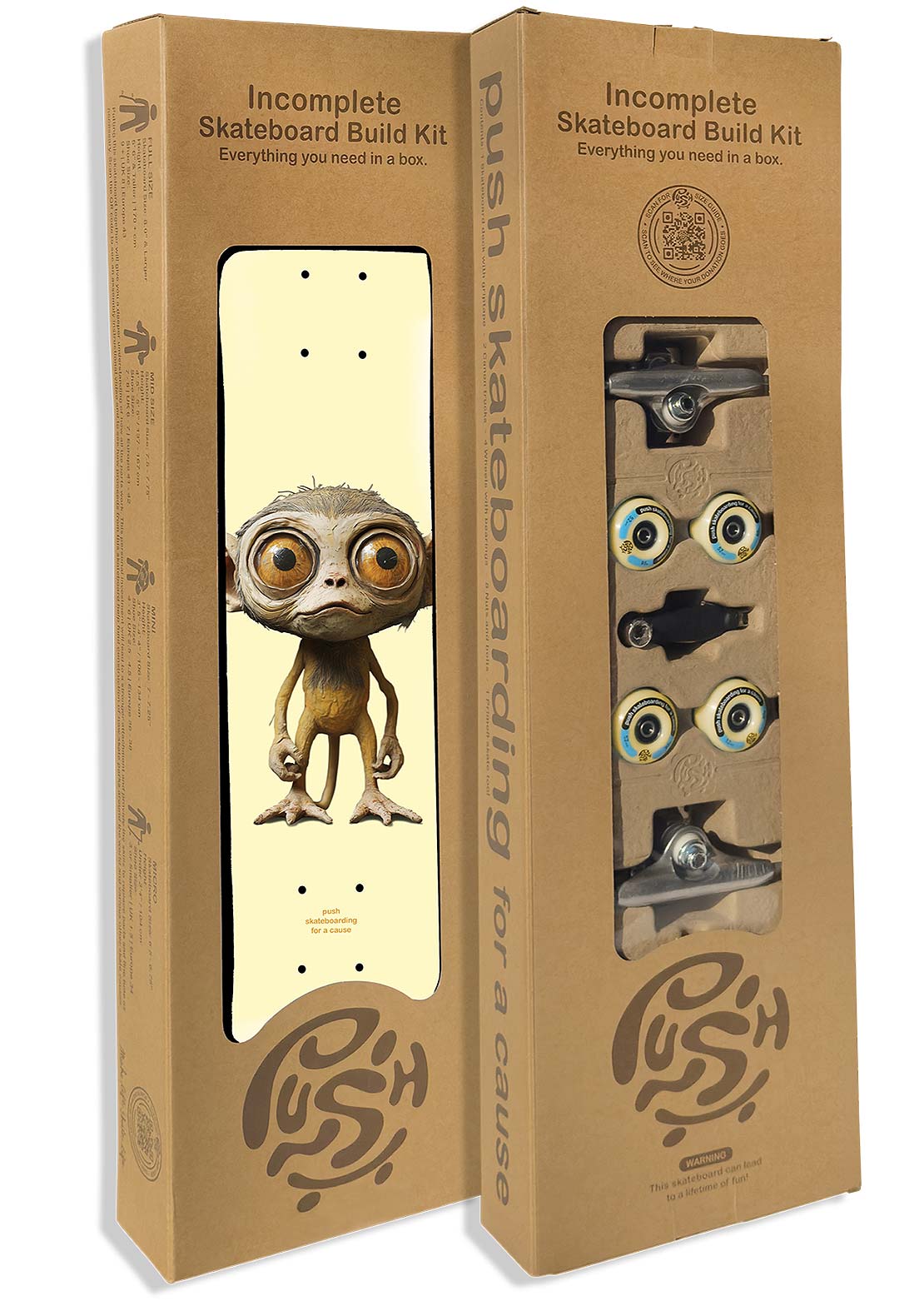Push Unisex Lil Chimp FP Incomplete Skate Deck