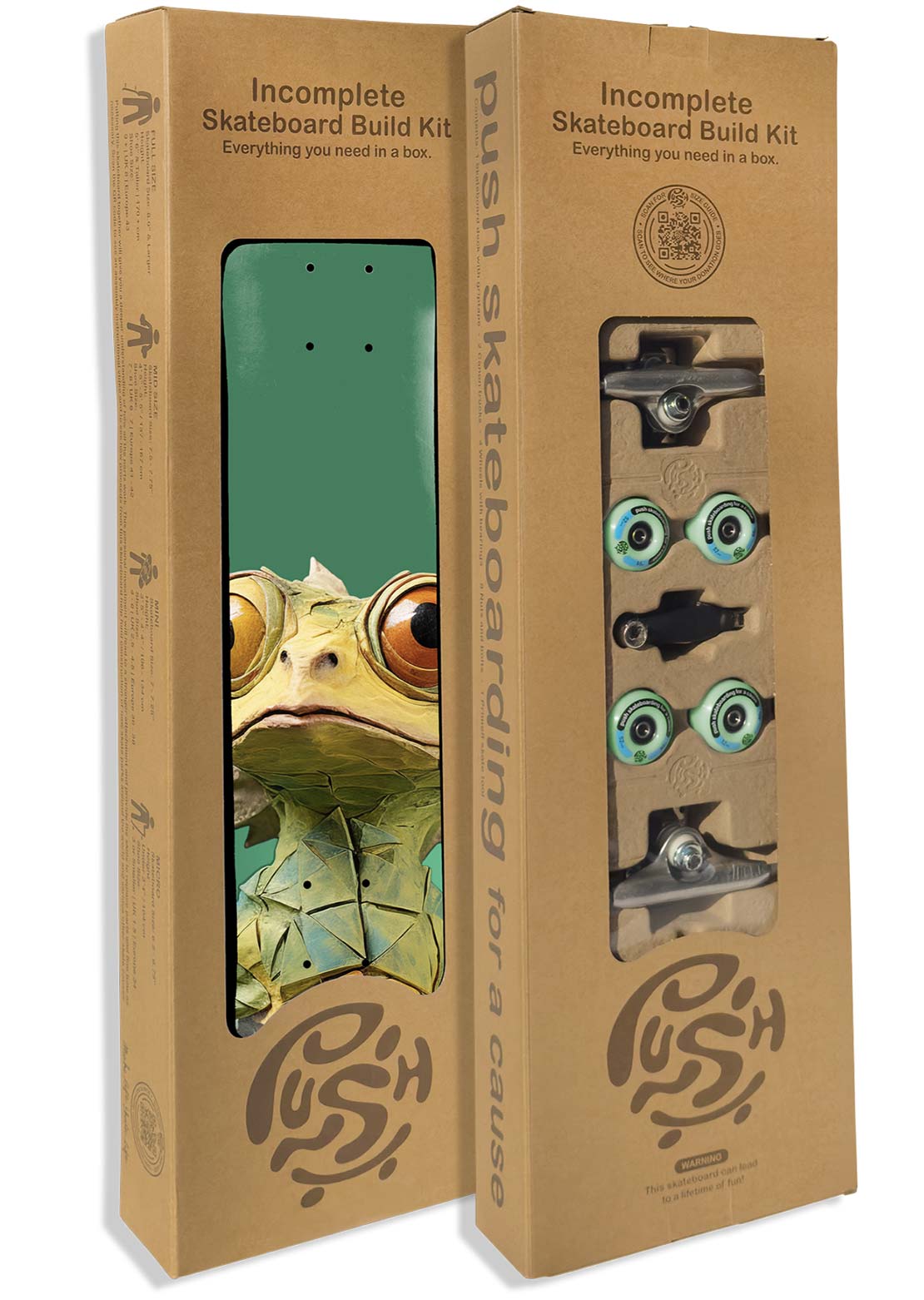 Push Unisex Lizard Big Incomplete Skate Deck