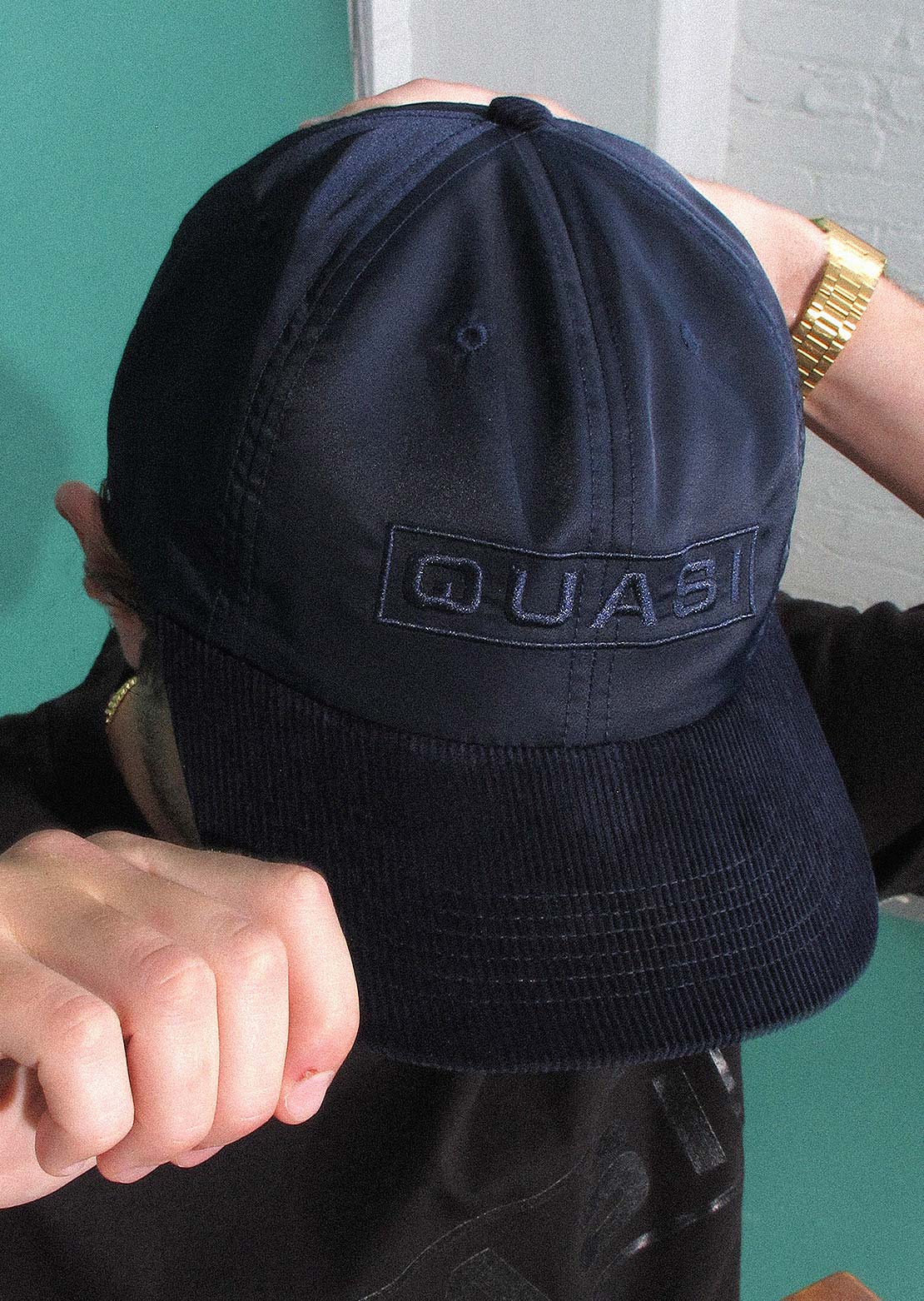 Quasi Eurotext Cap Navy