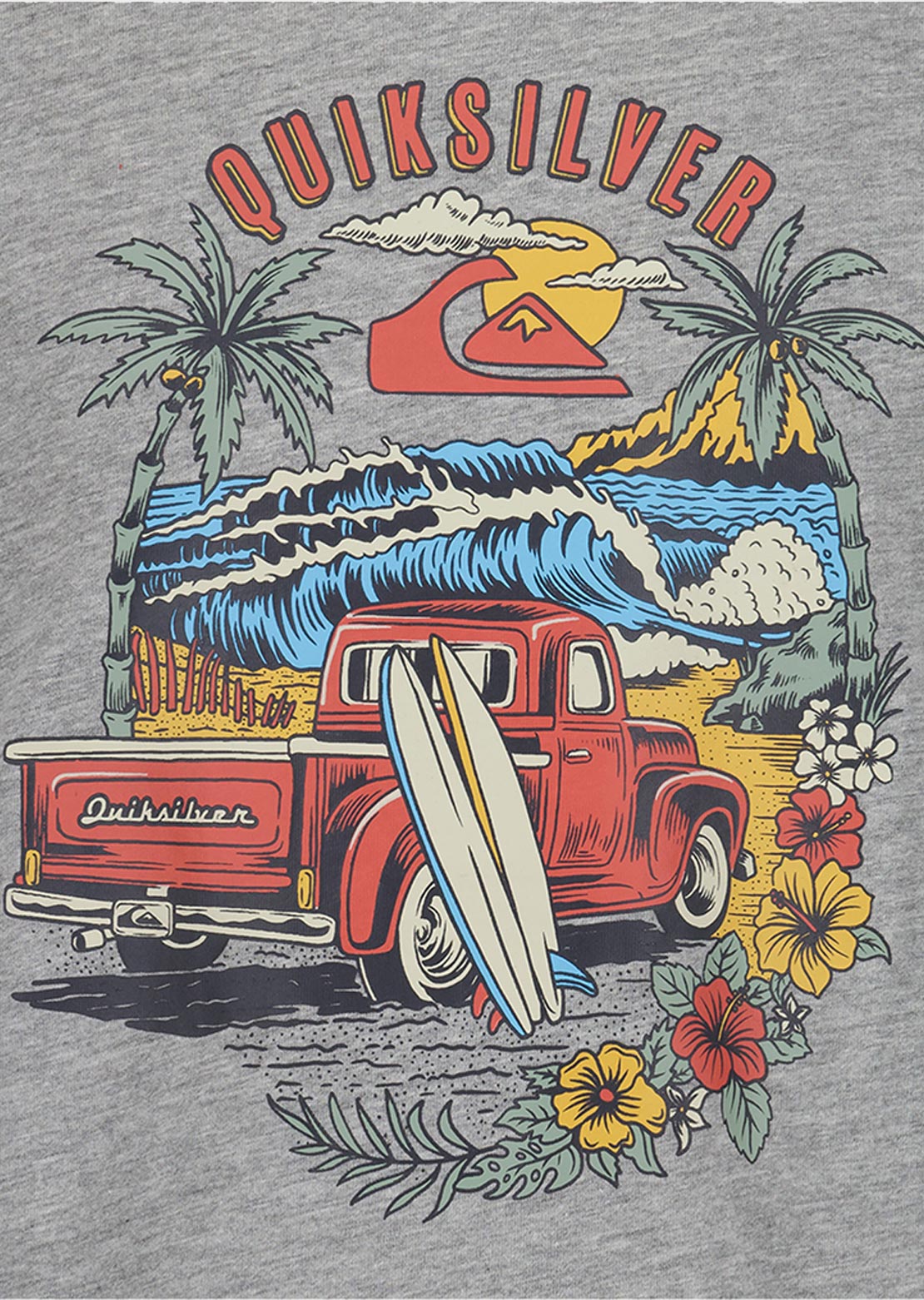 Quiksilver Junior Beach Ride T-Shirt Grey Heather