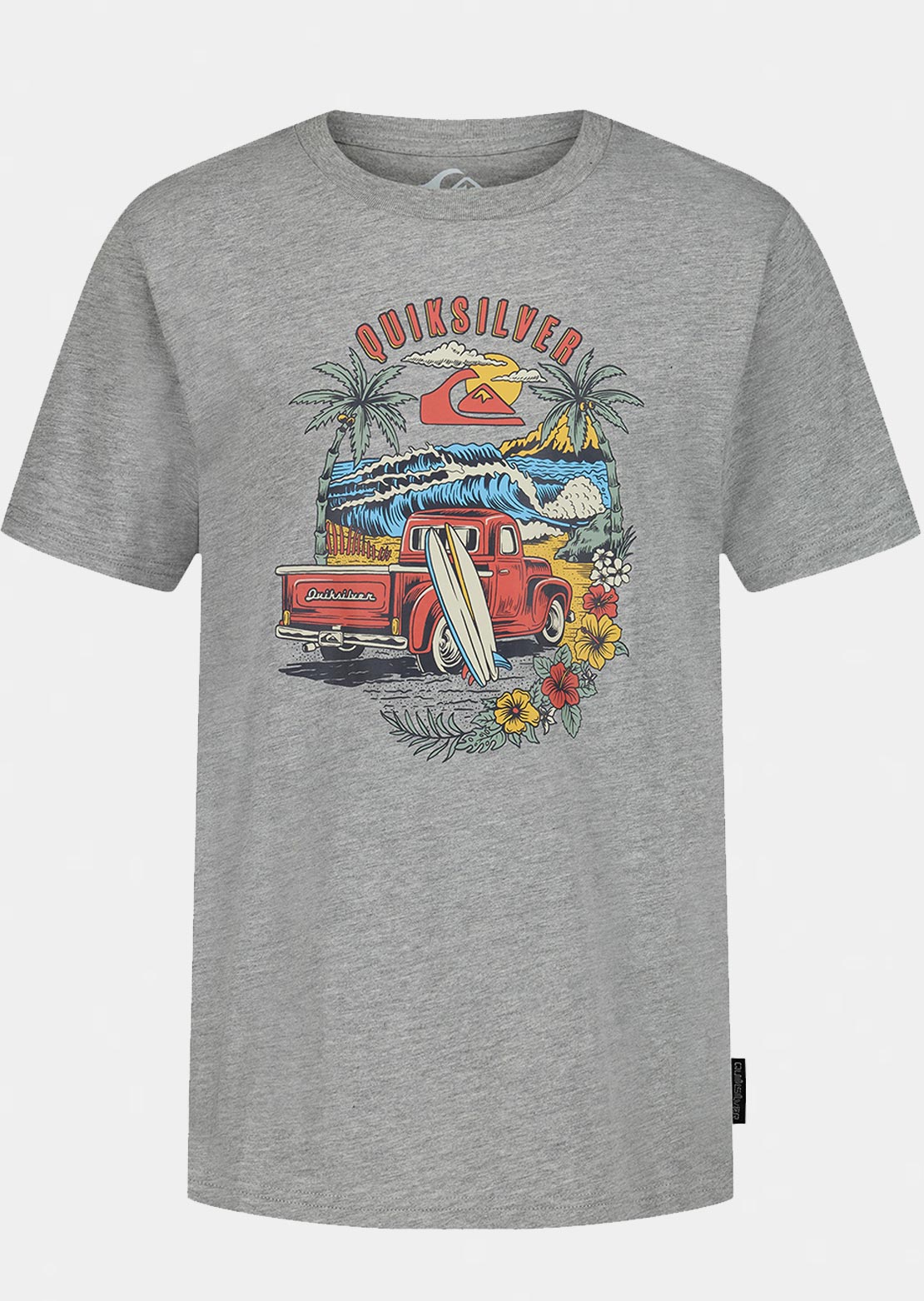 Quiksilver Junior Beach Ride T-Shirt Grey Heather