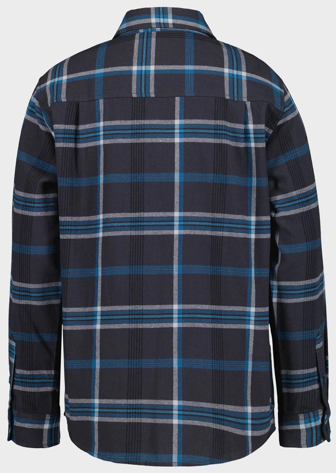 Quiksilver Junior Brooks Plaid Flannel Button Up Shirt Tarmac