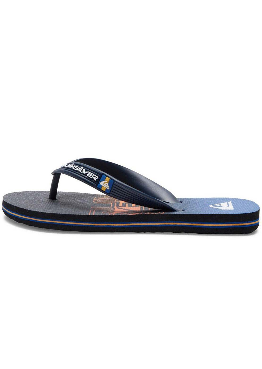 Quiksilver Junior Molokai Art Sandals Black/Black/Orange